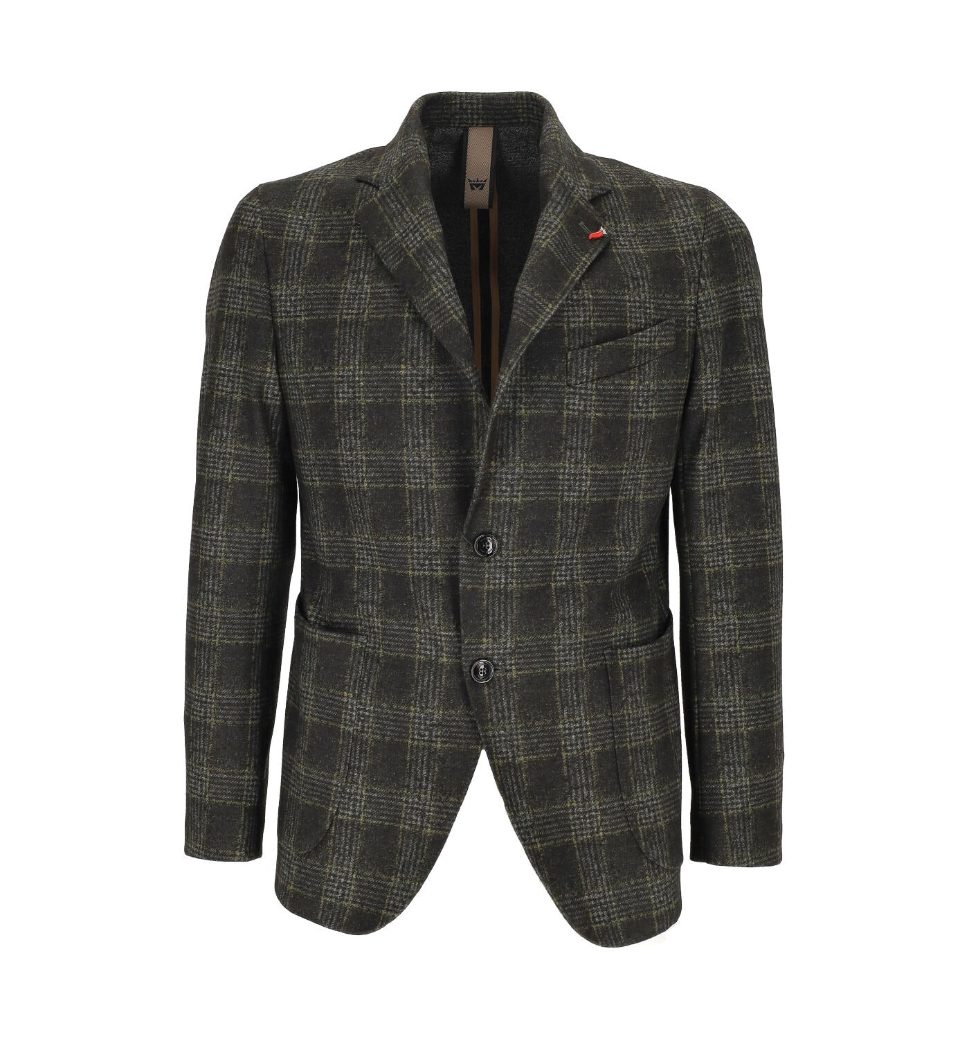 Giacca in jersey con fantasia check , drop 7