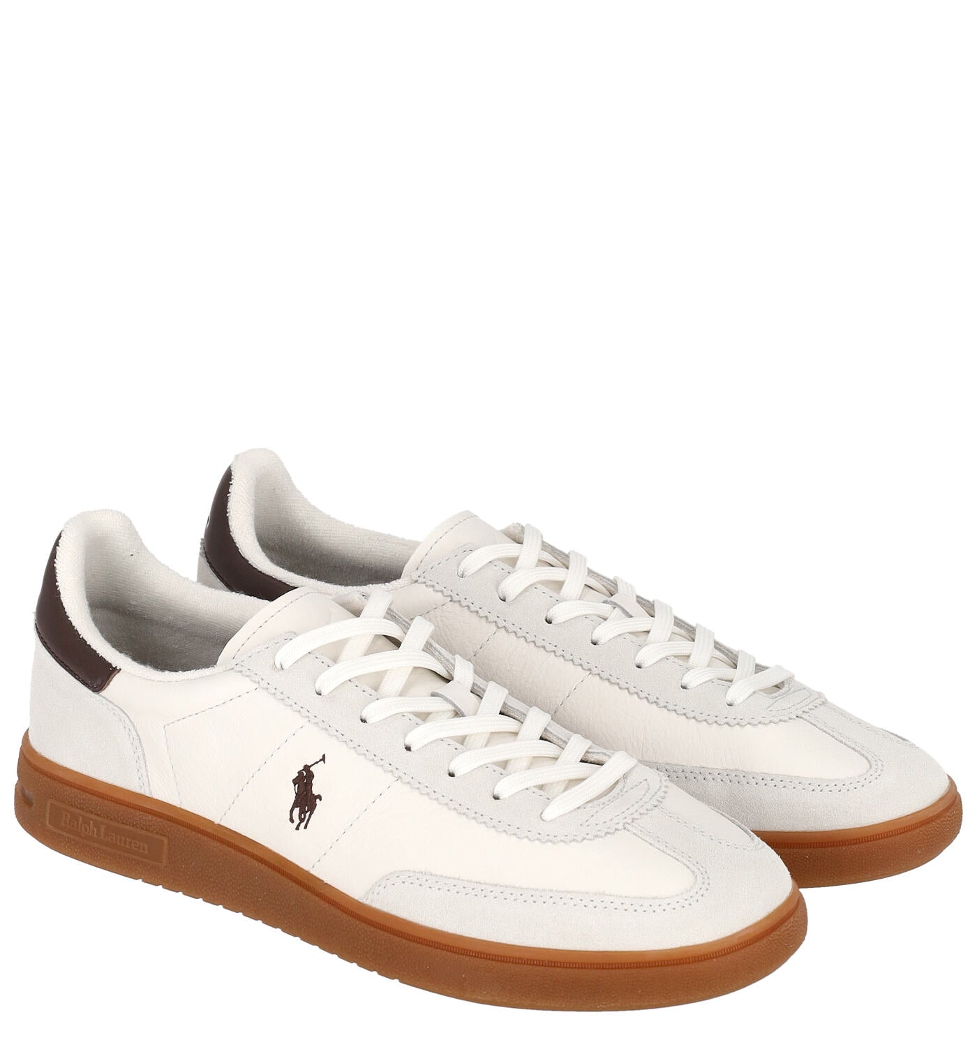 Sneakers in vitello e camoscio fondo cassetto