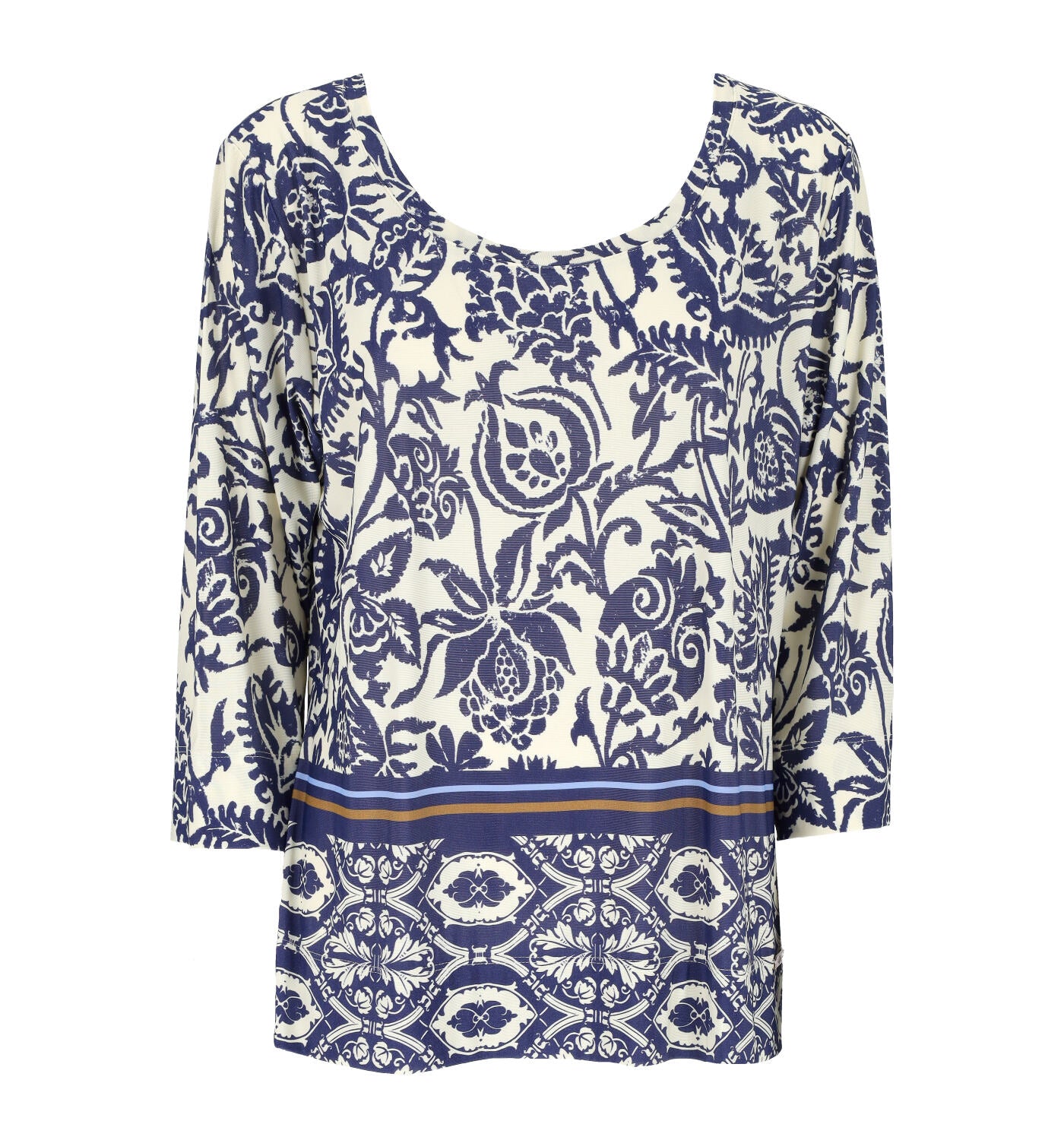 T-shirt manica 3/4 fantasia fiori