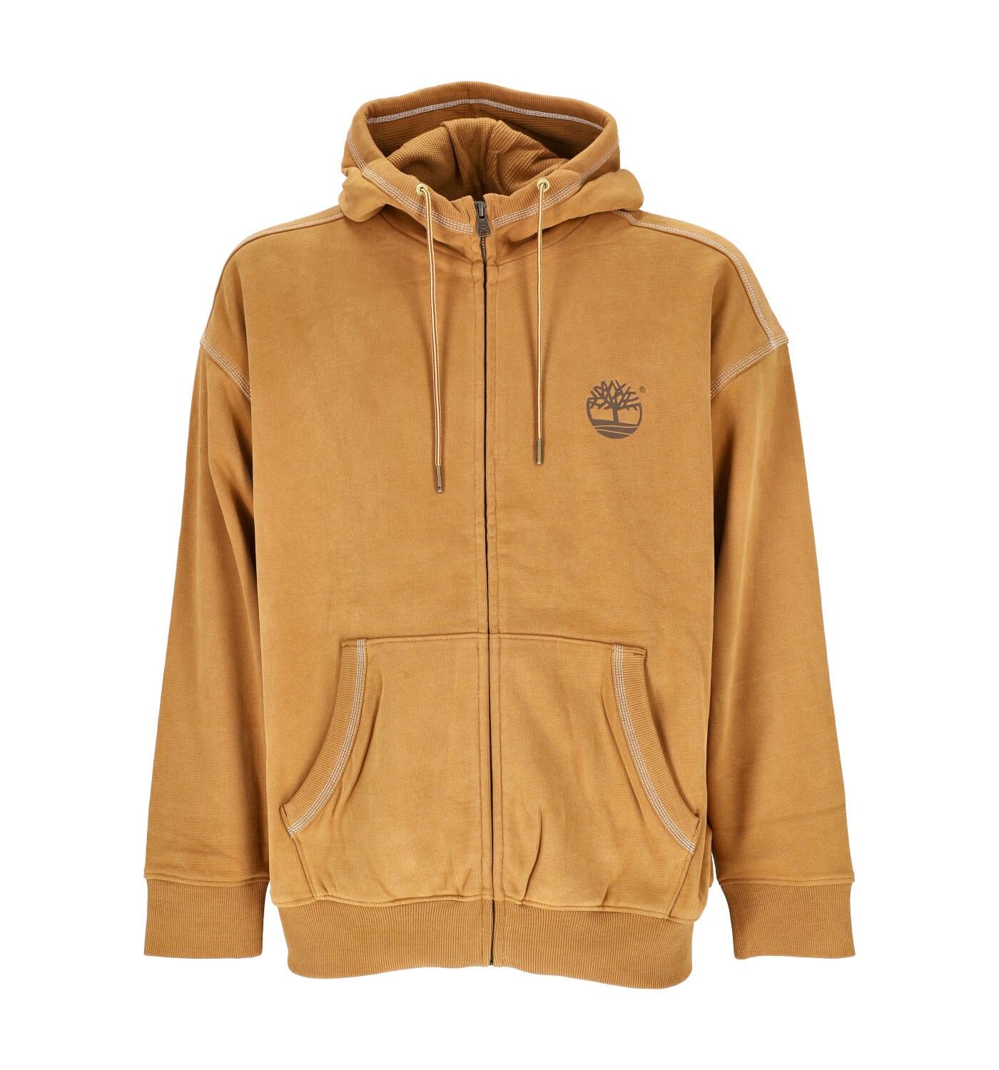 Felpa con cappuccio e zip , logo.