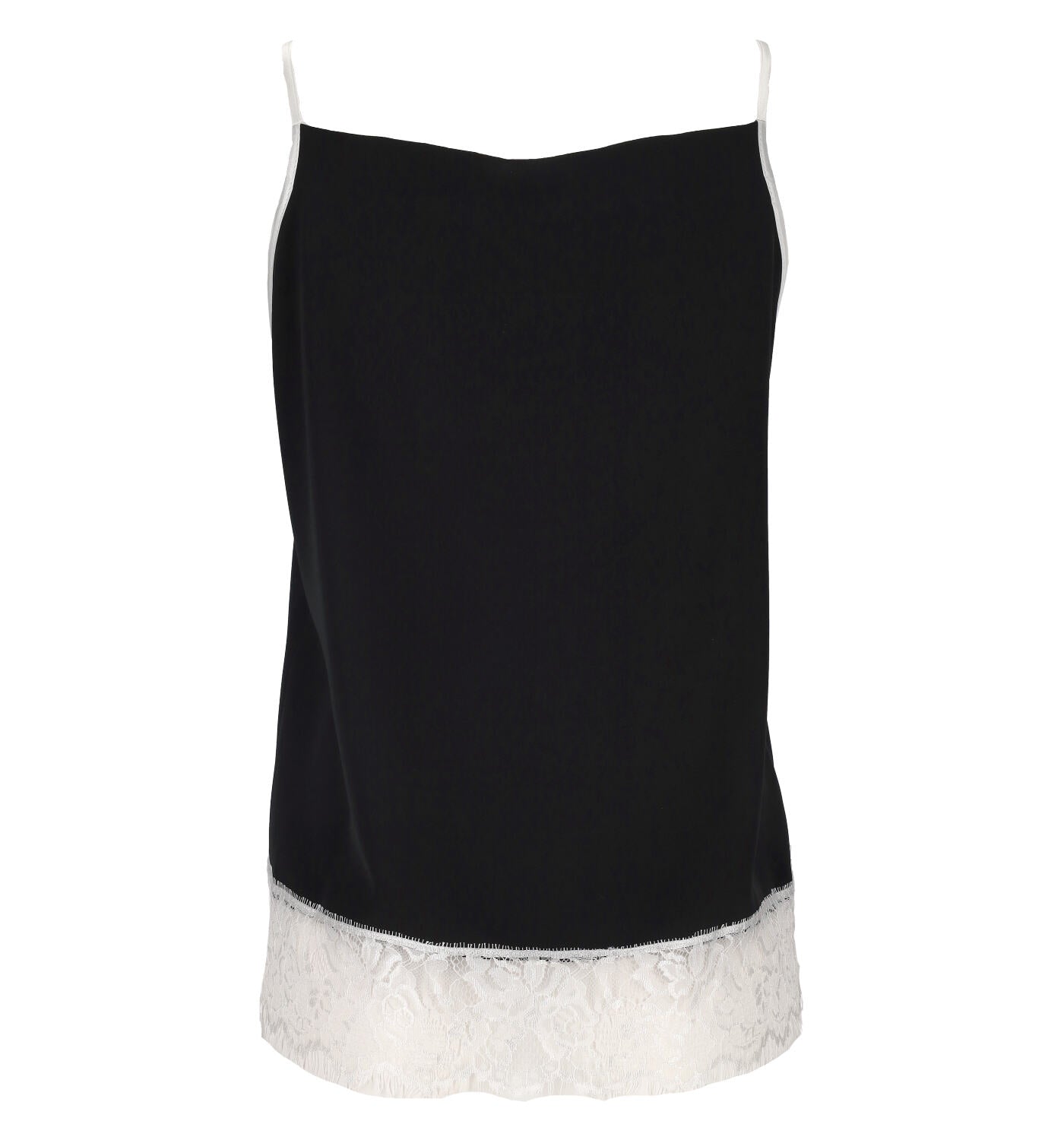 Top scollo a V con fondo in pizzo