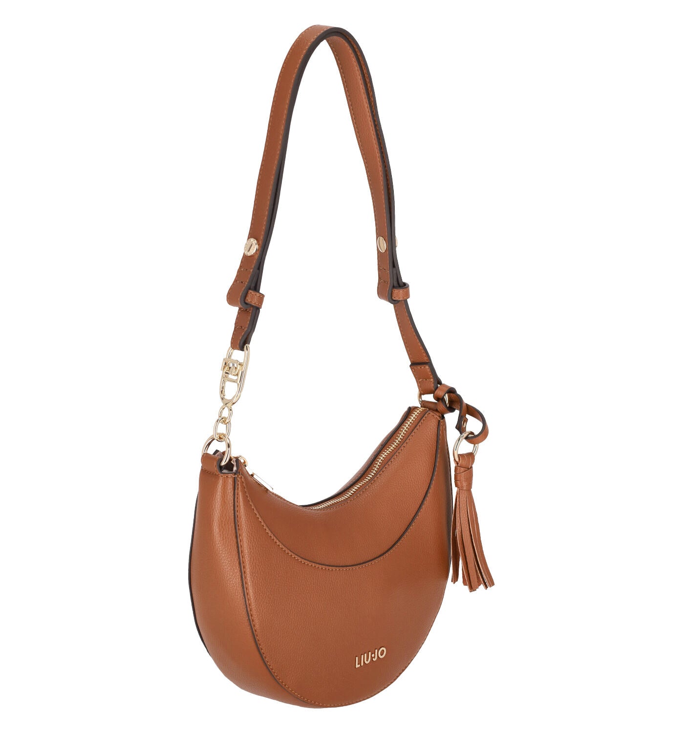 Borsa sottospalla ovale con chiusura a zip e tracolla regolabile