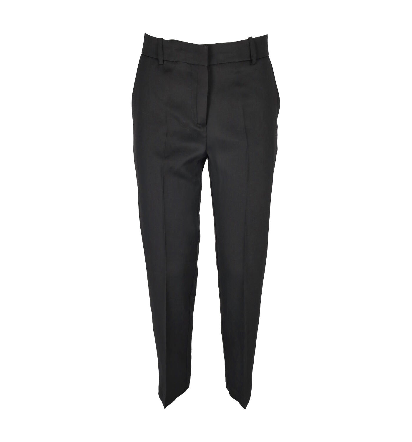Pantalone regular in lino e viscosa