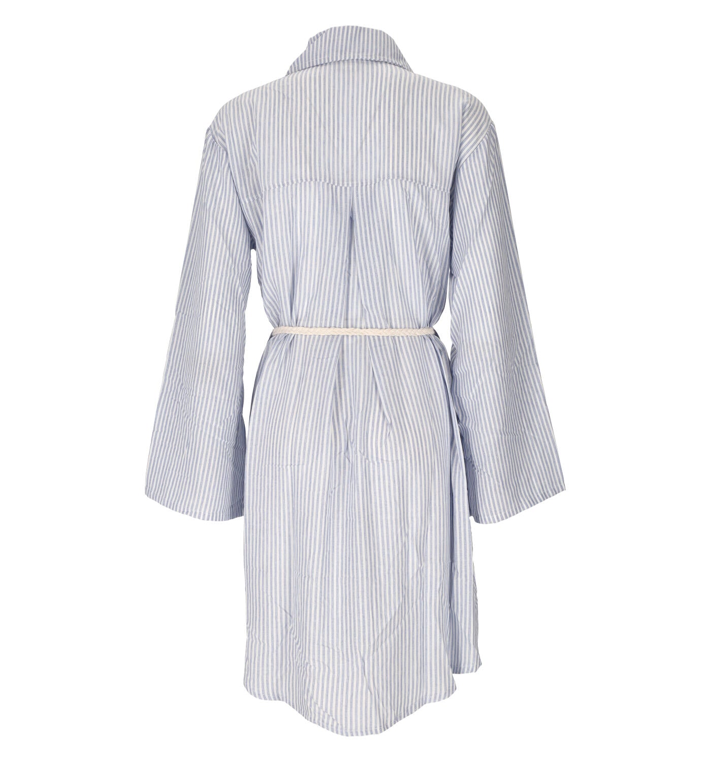 Camicia lunga copricostume con cintura rigata lurex