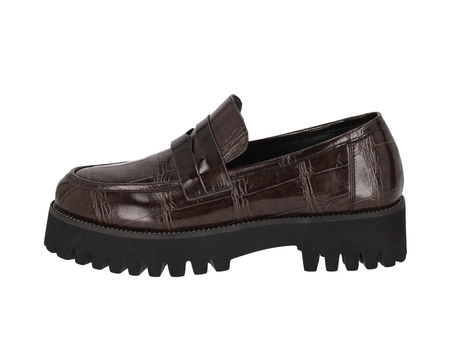 Mocassino spazzolato in cocco con para altezza 4 cm.