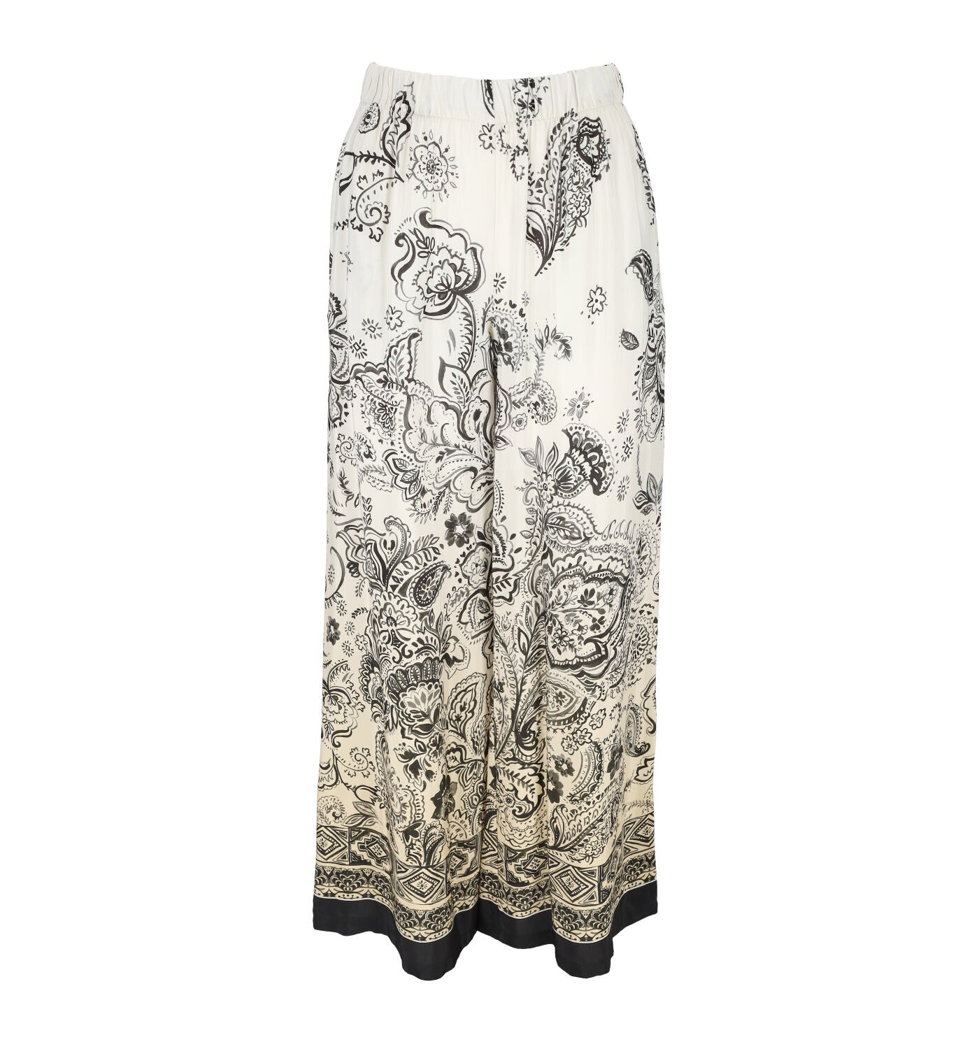 Pantalone a palazzo degradè stampa cashmere