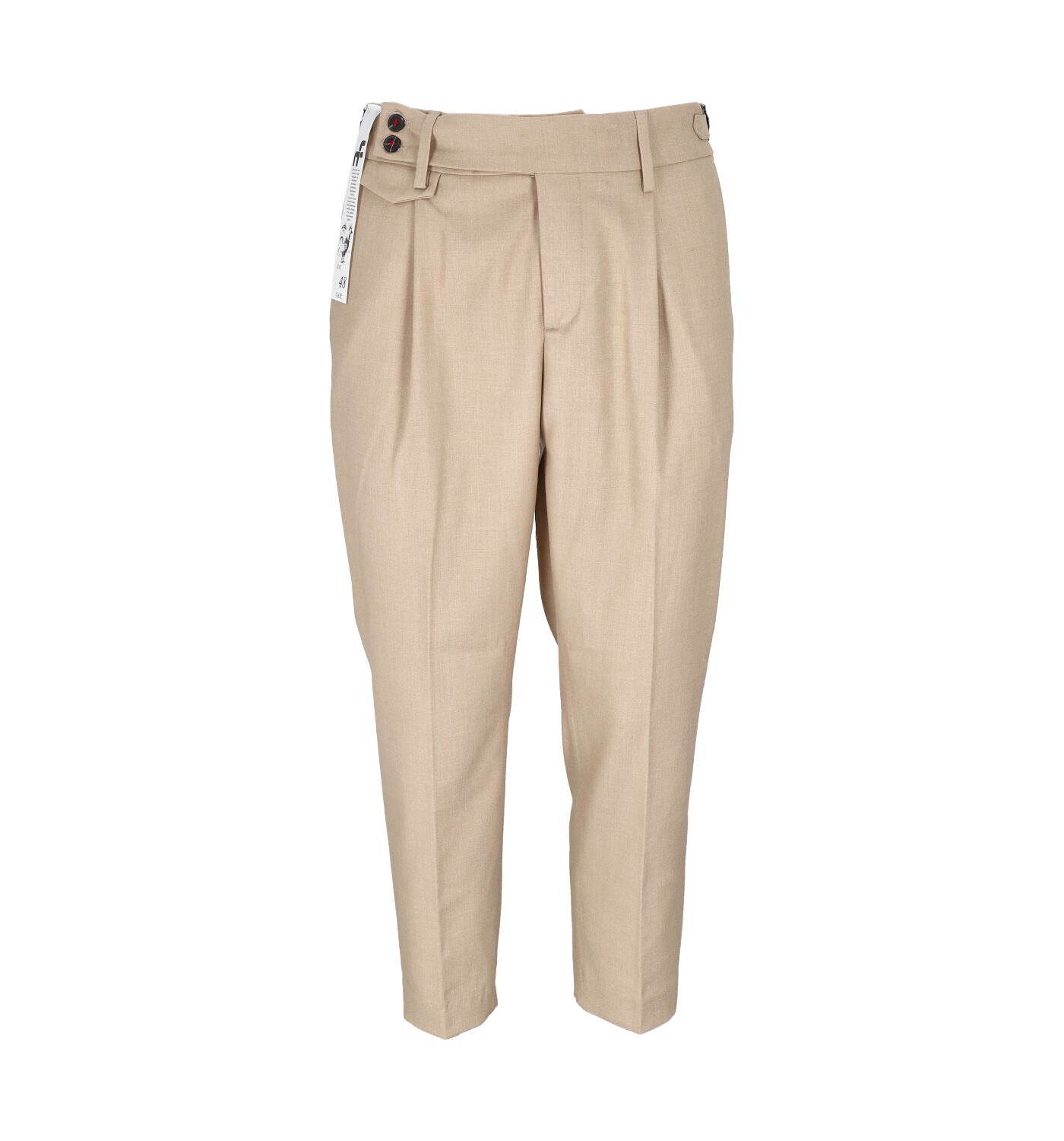 Pantalone tasca america con doppia pinces in lana