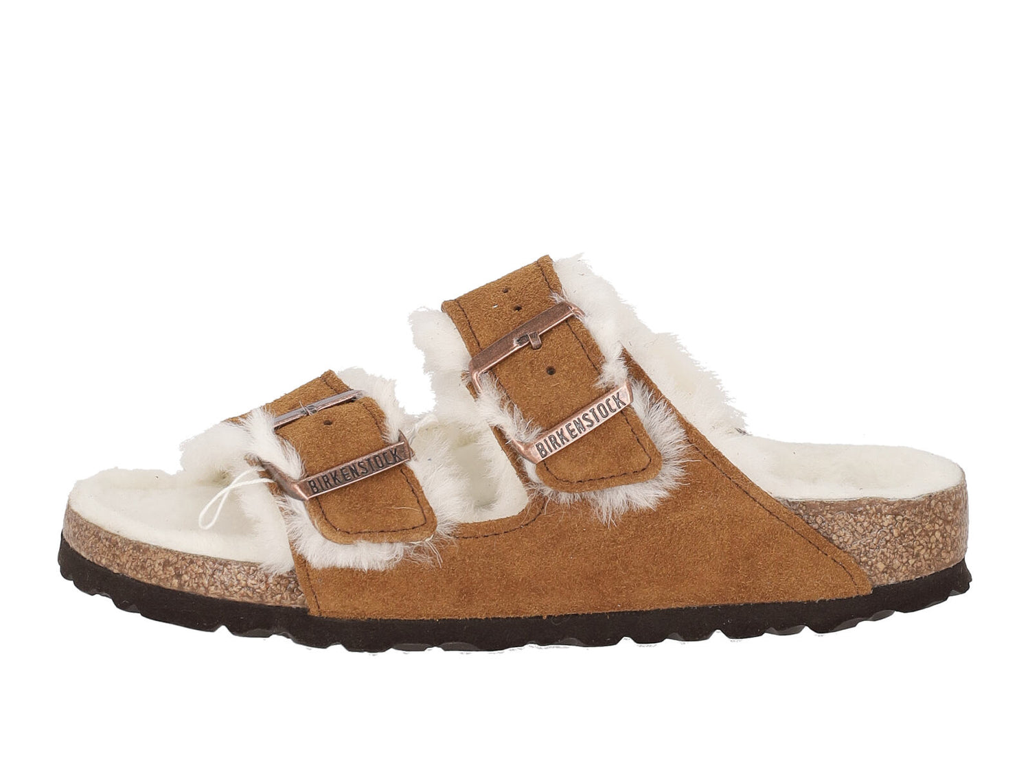 Ciabatta arizona shearling con suola in sughero