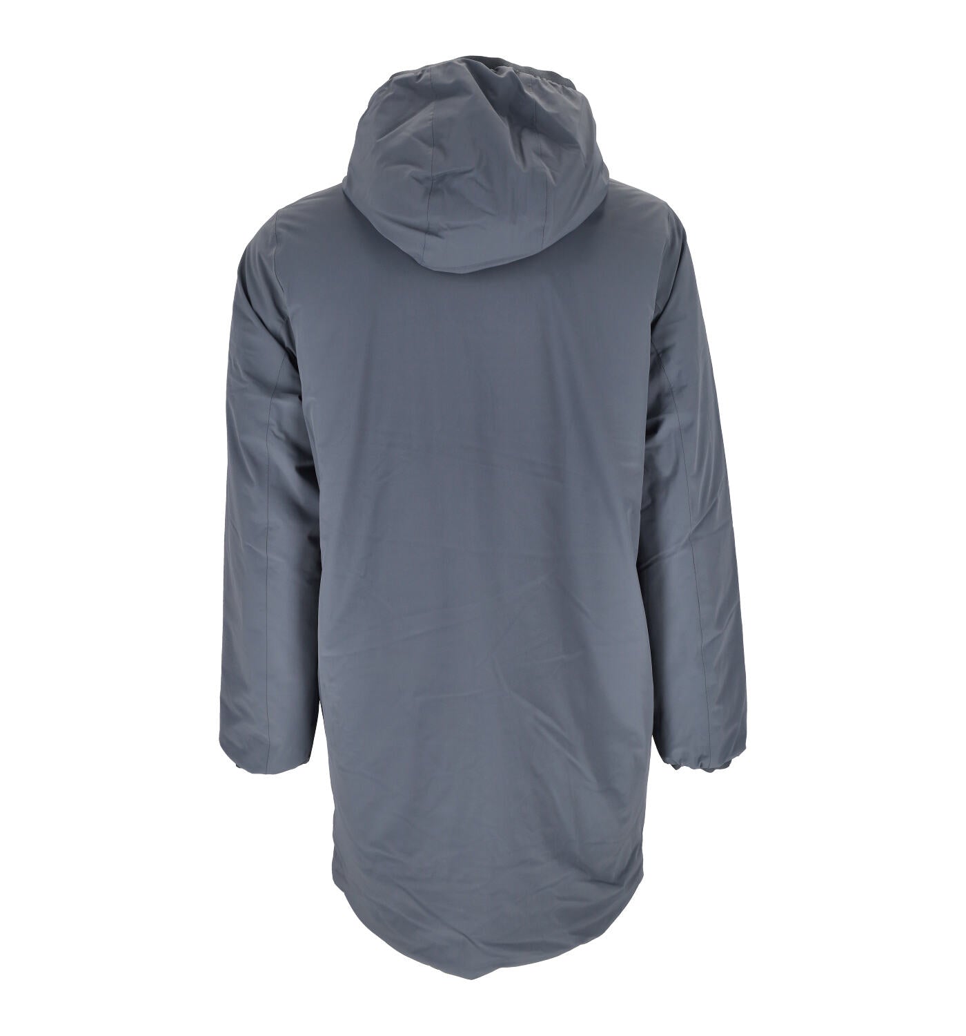 Giubbino lungo reversibile con cappuccio.