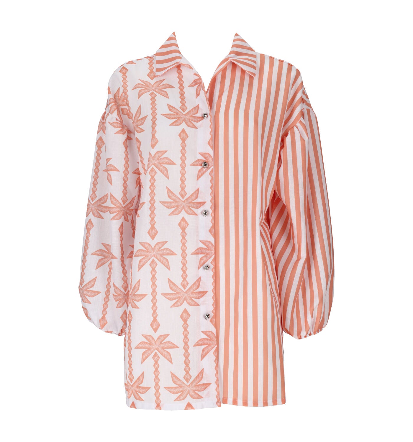 Camicia over copricostume riga e palme