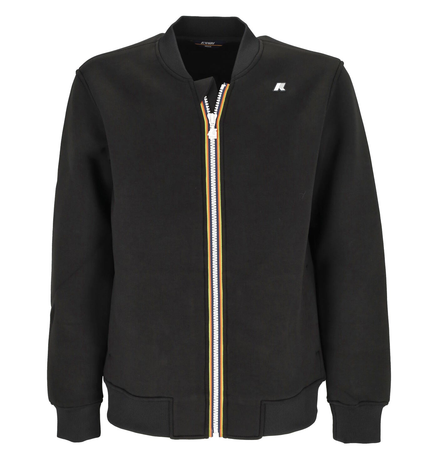 Felpa in neoprene con collo pistagna e chiusura con zip