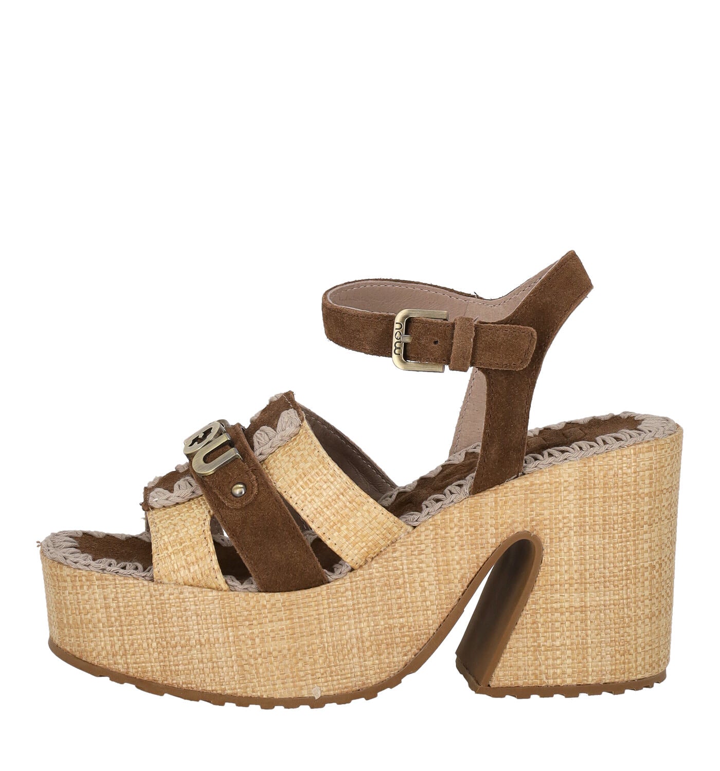 Sandalo RAFFIA PLATFORM 721004A NUTBR