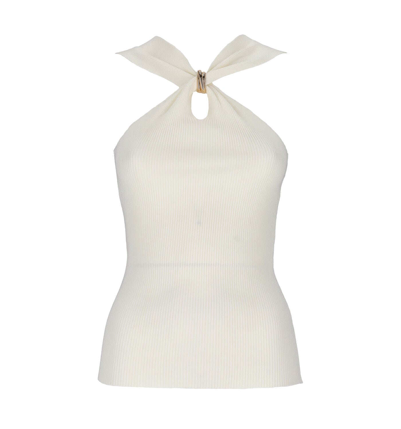 Top a costine con incrocio frontale