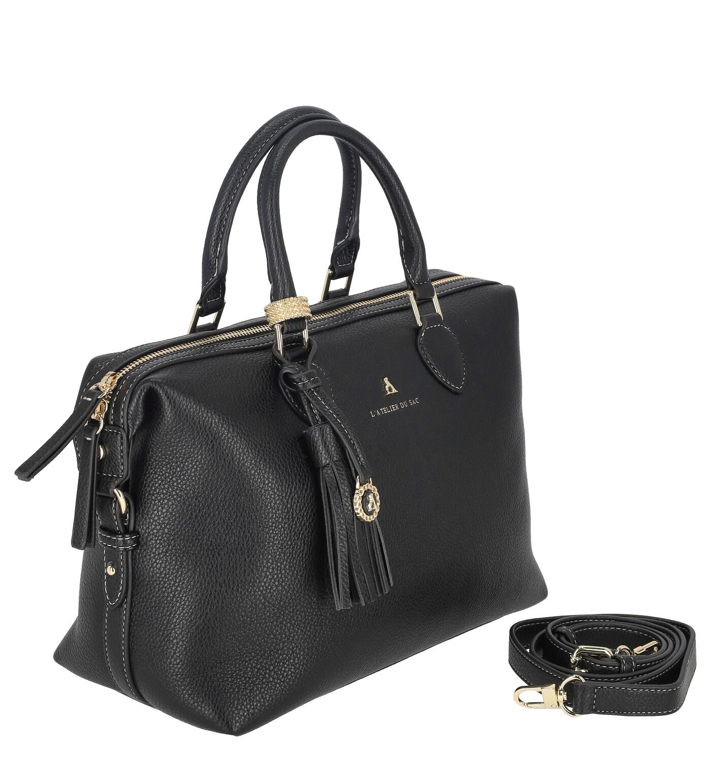 Borsa shopping a mano con tracolla regolabile