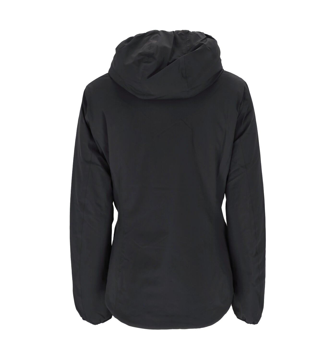 Giubbino corto con cappuccio reversibile.