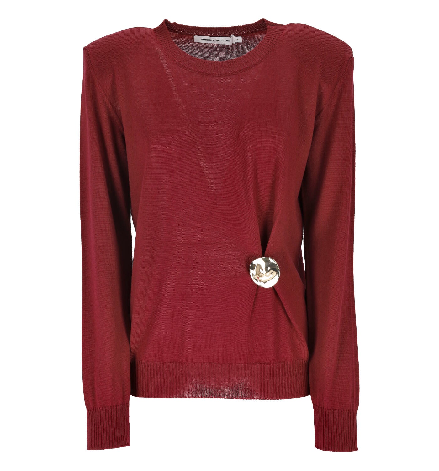 Maglia con bottone oro di lato