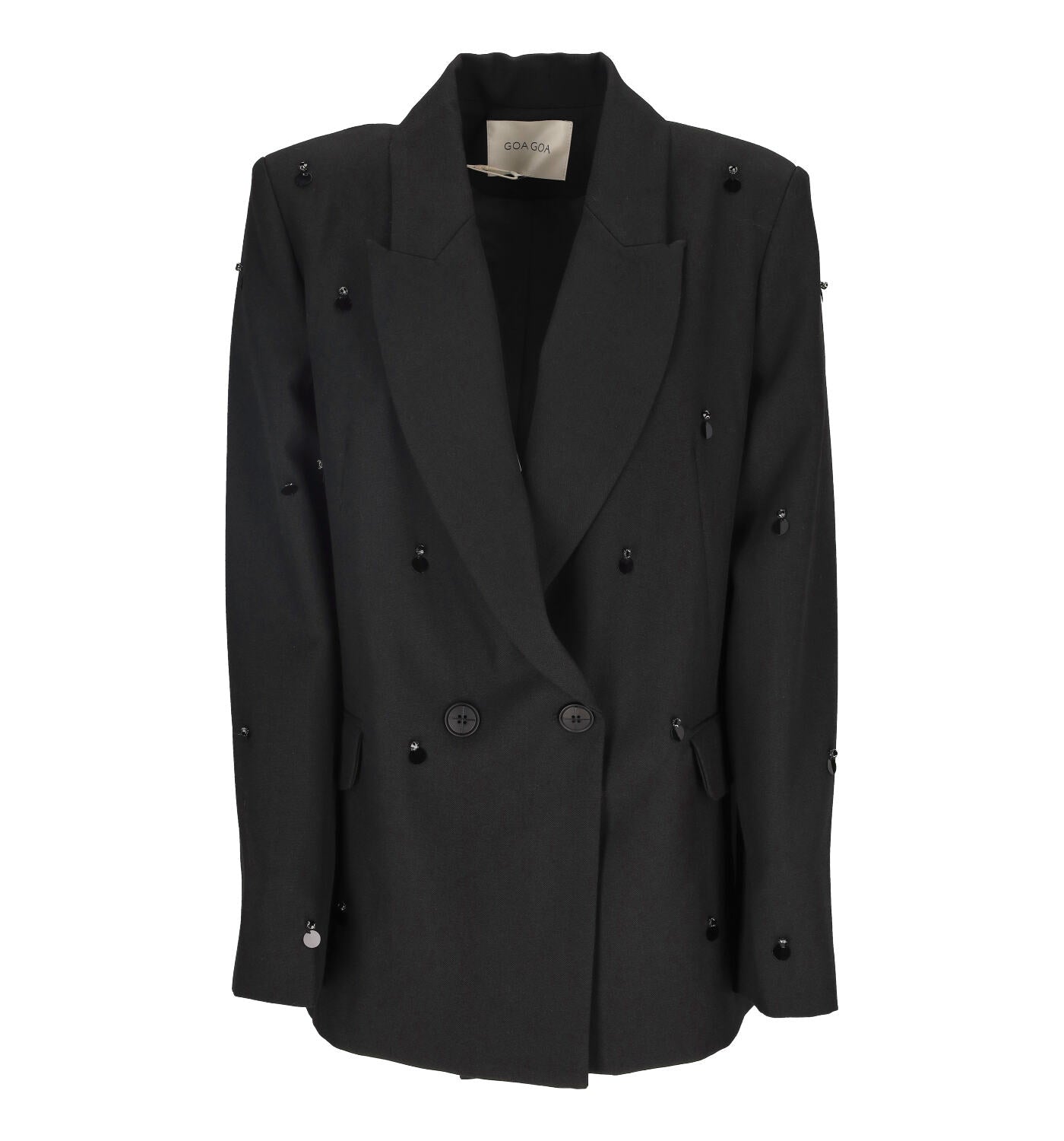 Giacca doppiopetto con applicazioni