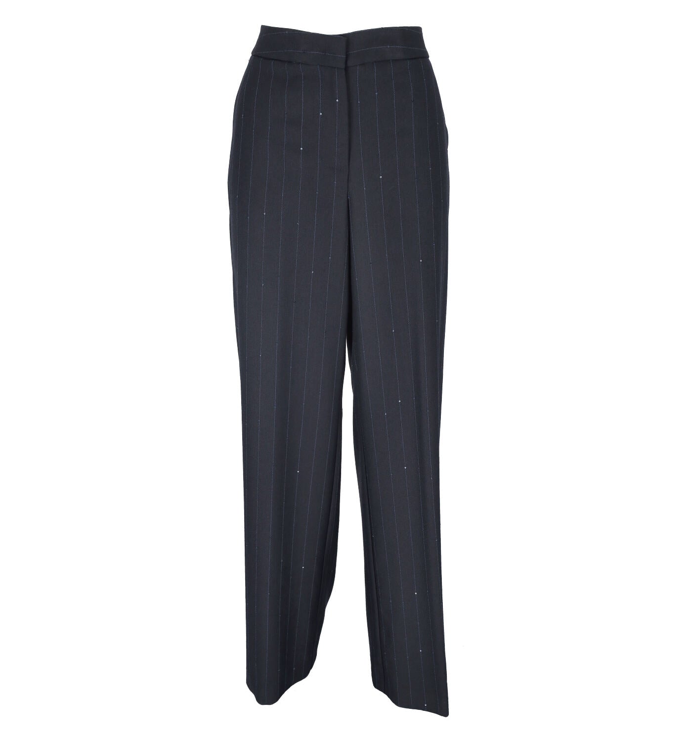 Pantalone largo gessato