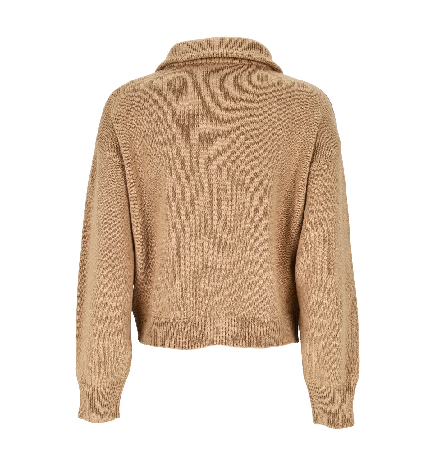 Cardigan in maglia con tasche e bottoni oro