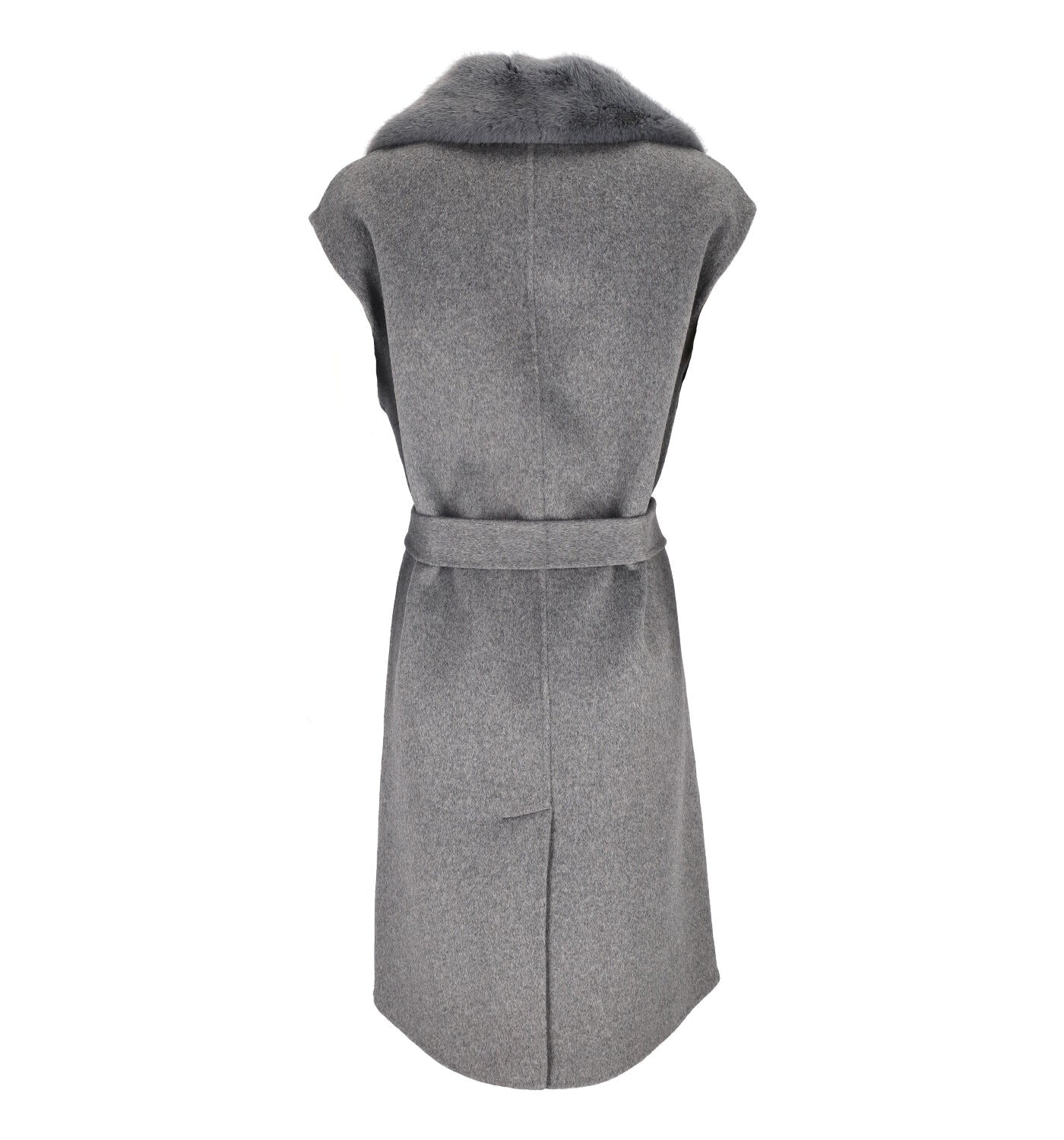 Giacca gilet lungo con cintura in vita