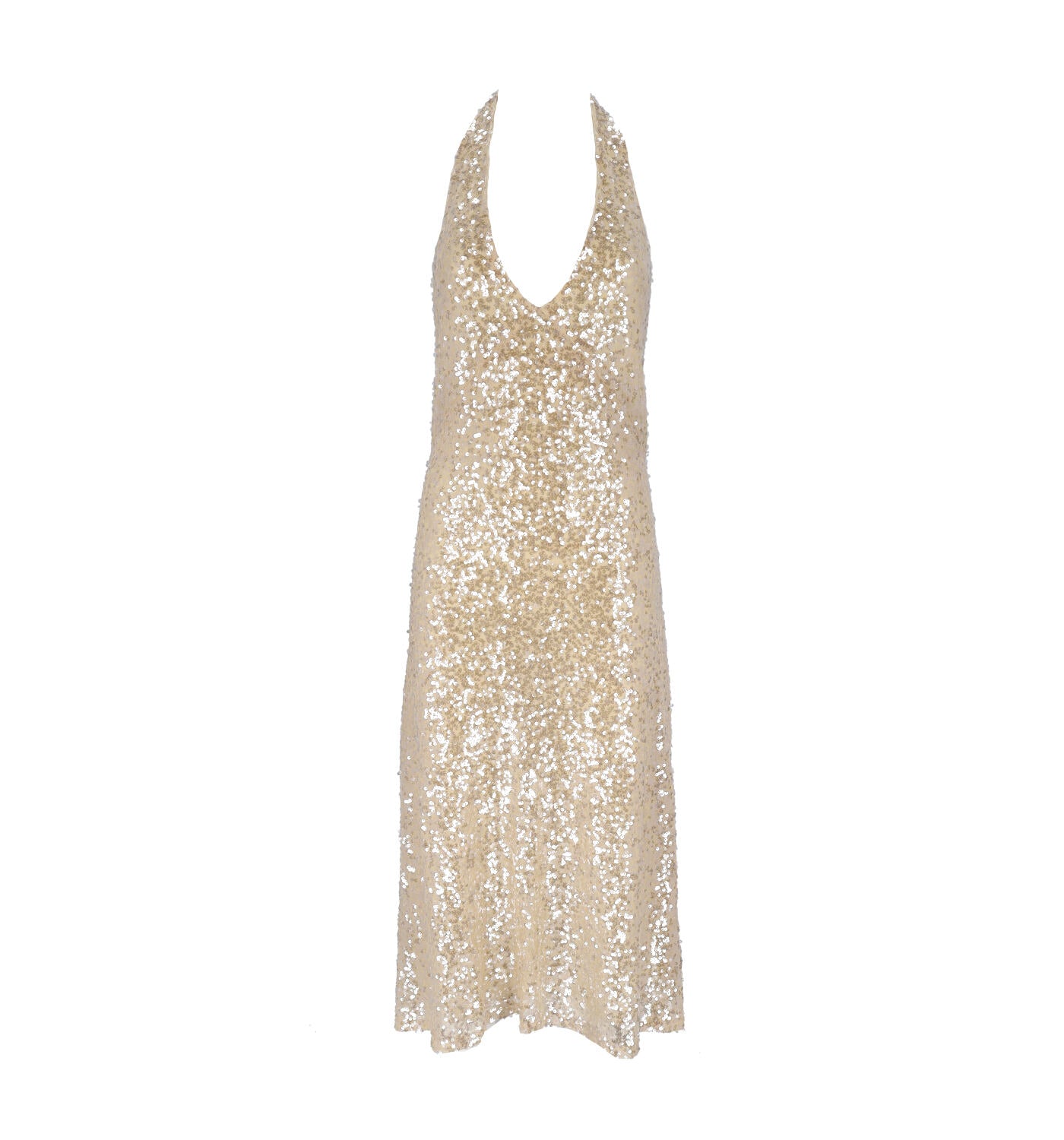 Abito longuette con paillettes