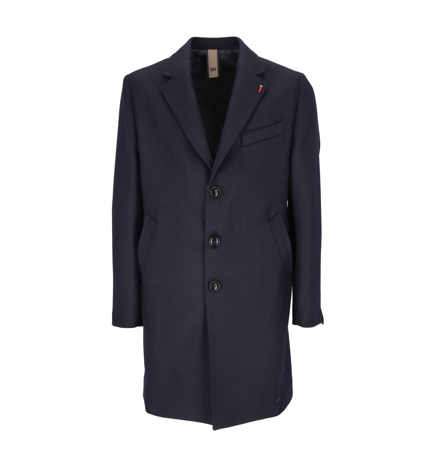 Cappotto in misto lana spigato