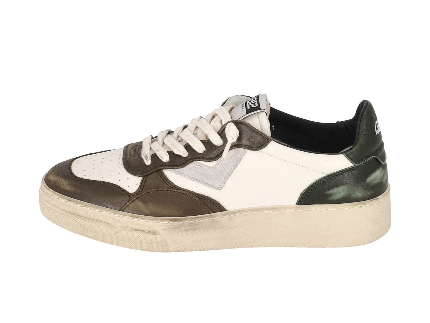 Sneakers bicolore con suola in gomma