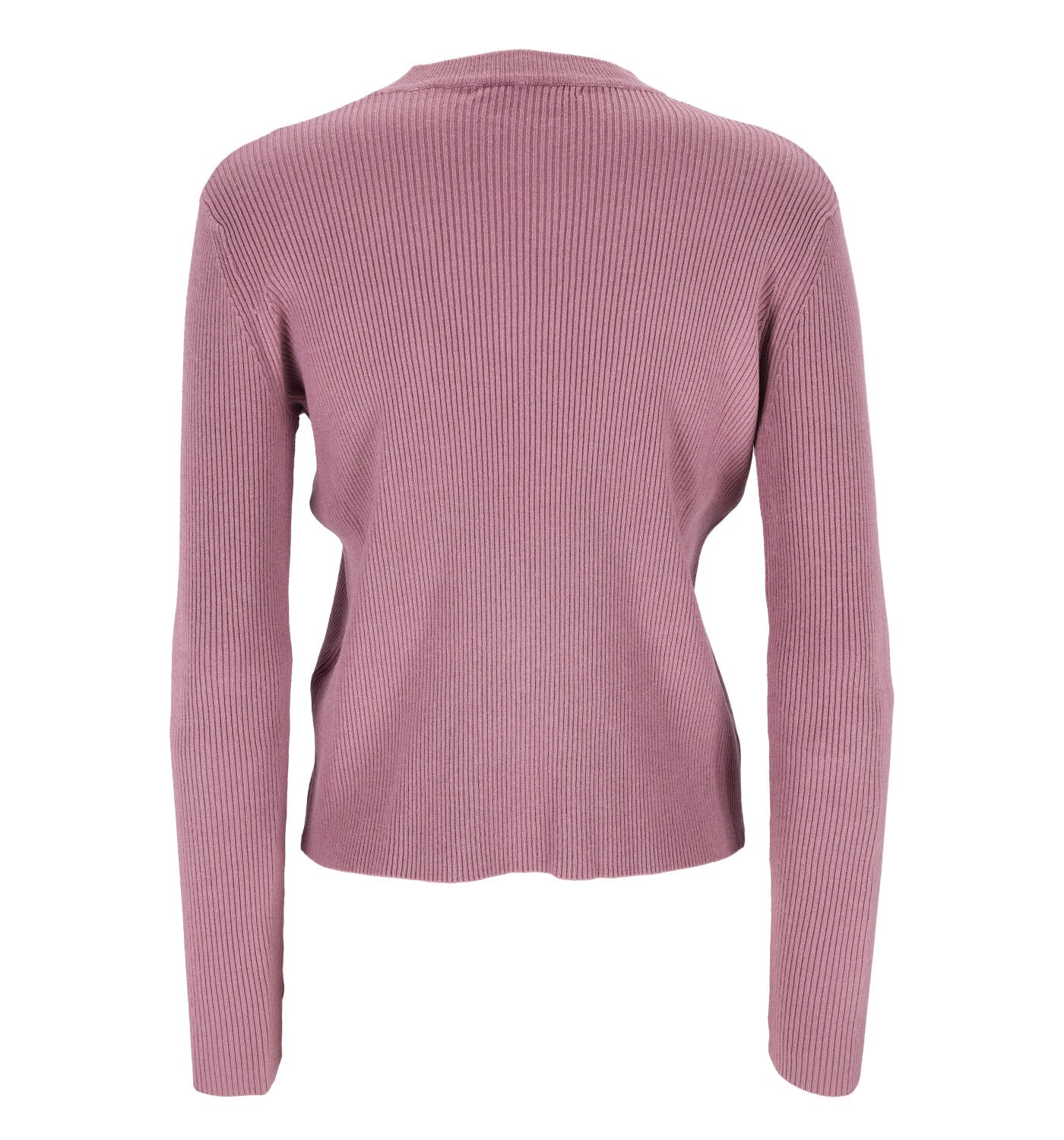 Maglia girocollo a costine slim fit