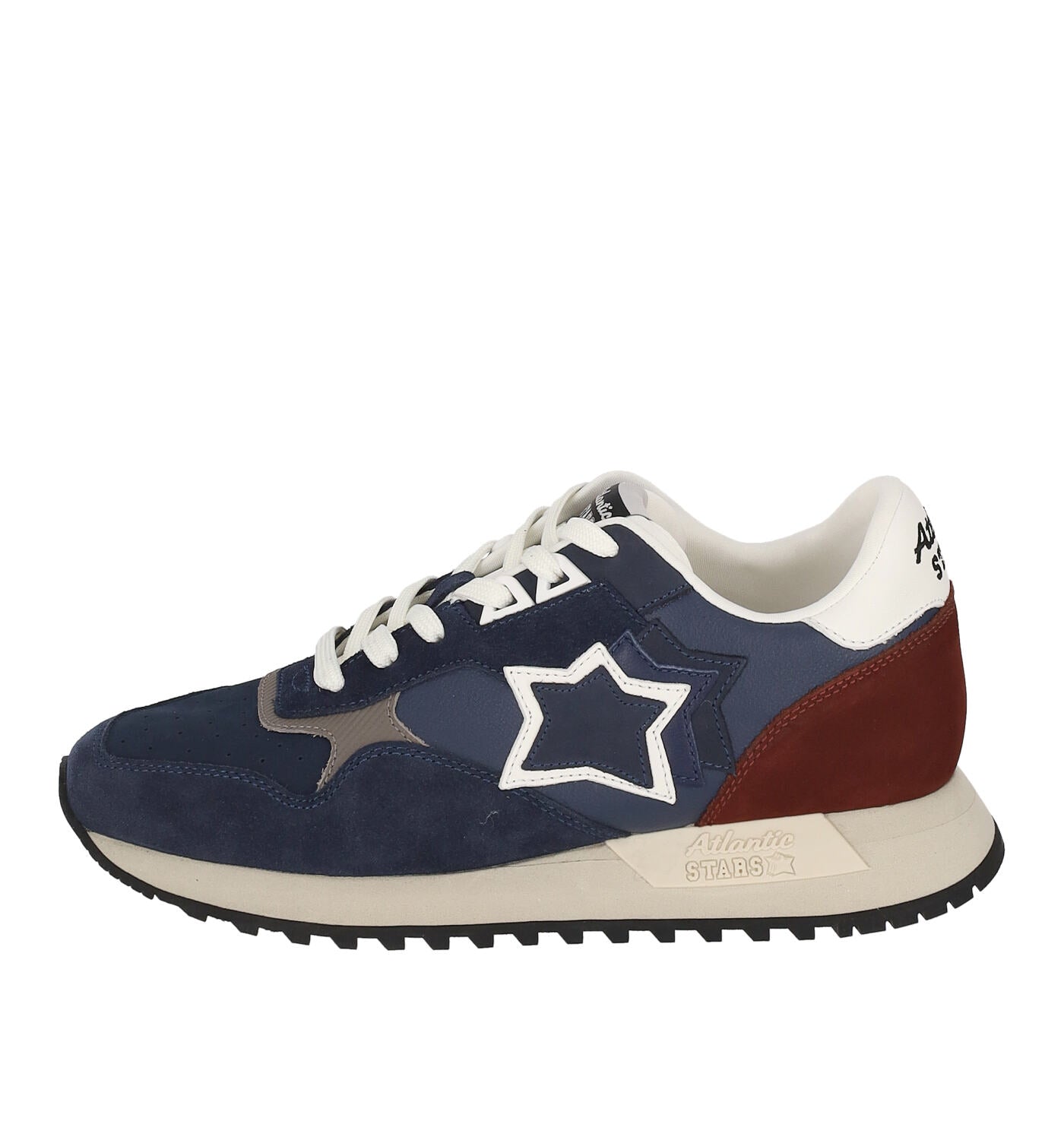 Sneakers in tessuto e camoscio , suola in gomma