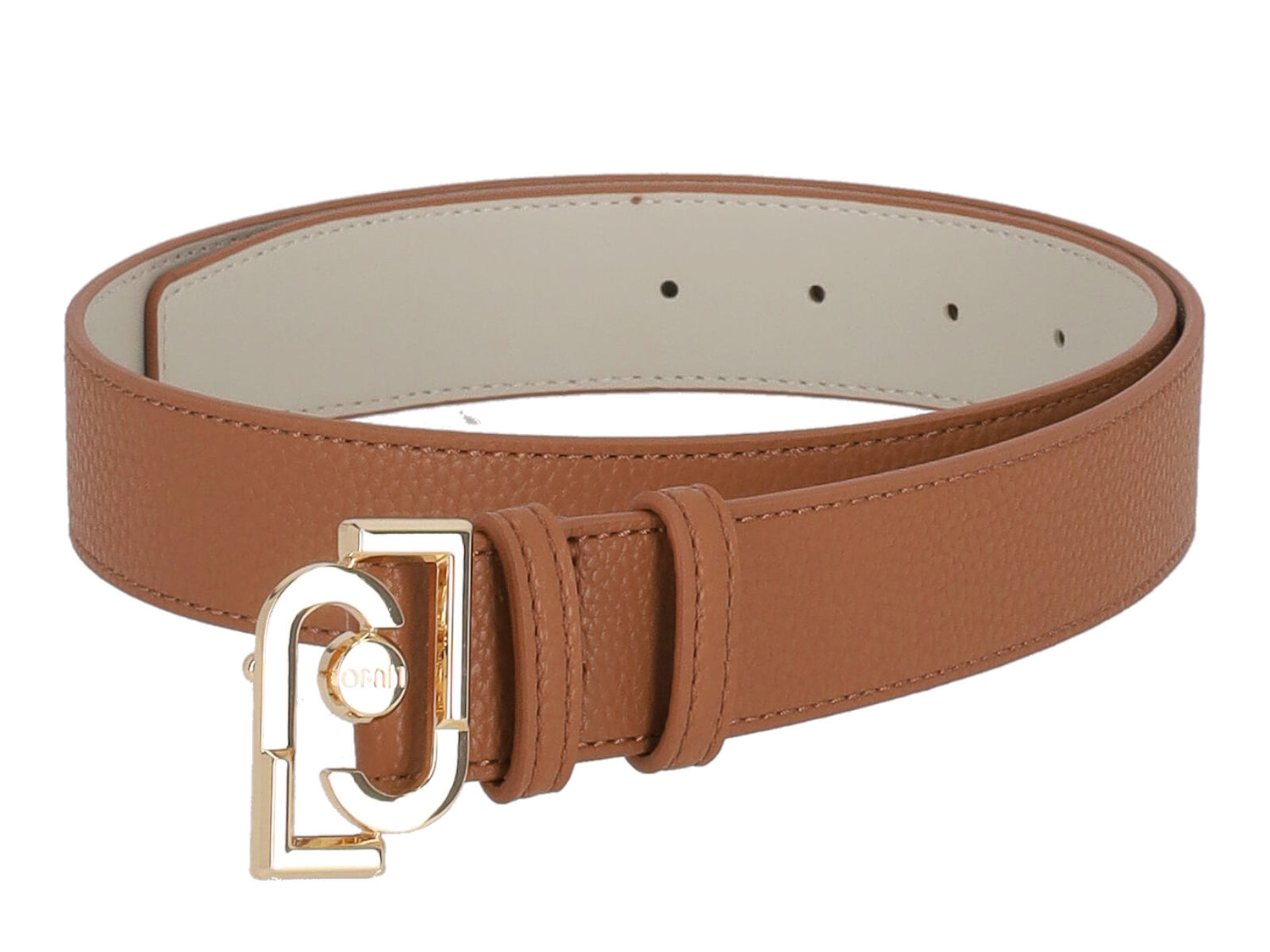 Cintura in pelle martellata con fibbia oro