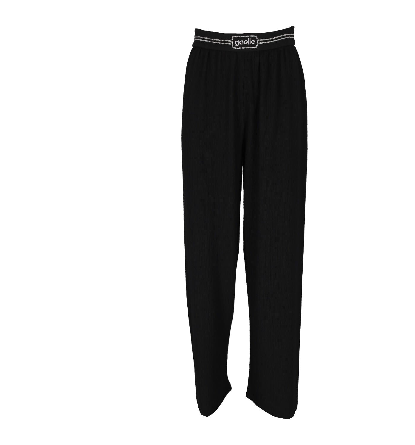 Pantalone palazzo con logo in vita