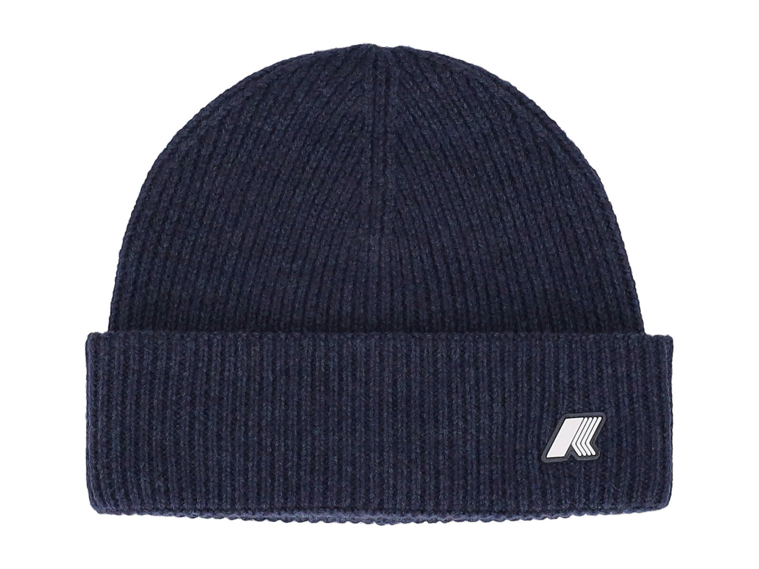 Cappello in lana a costine con logo