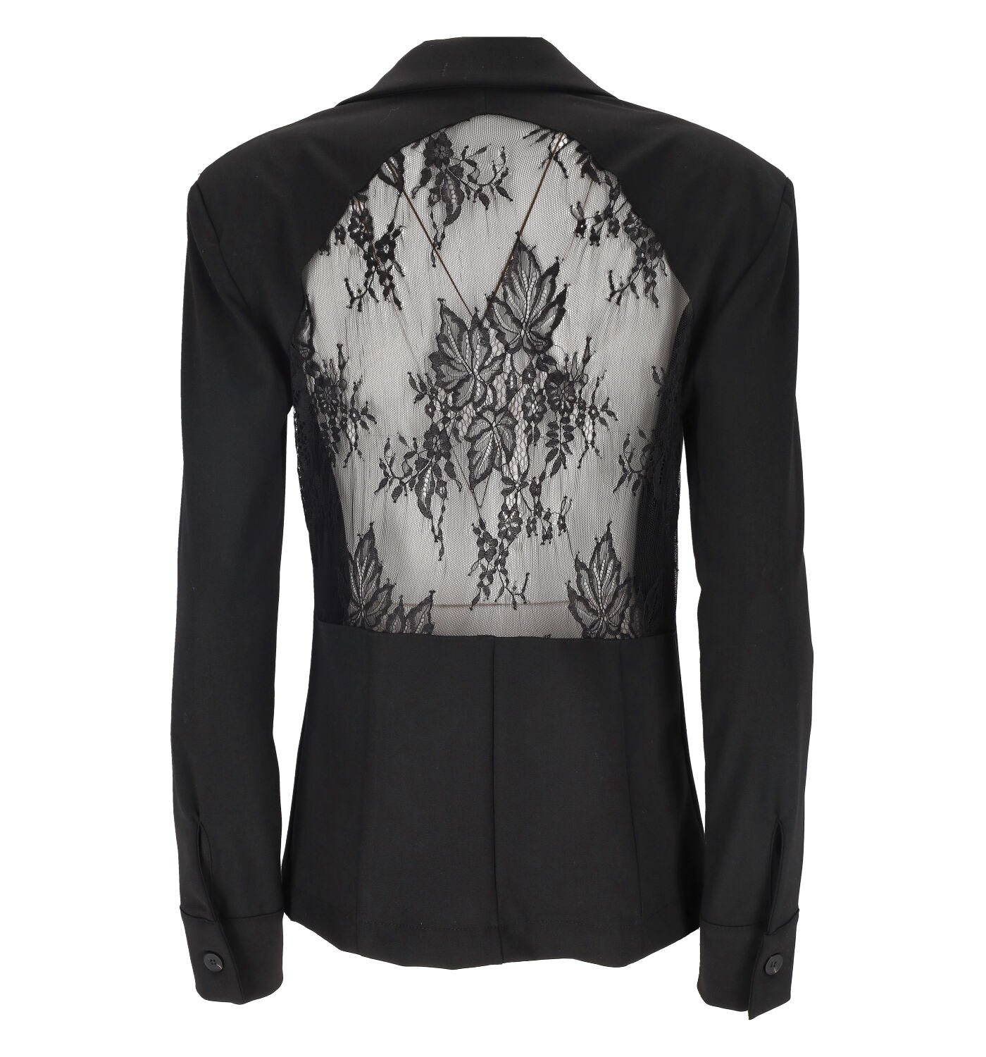 Giacca camicia con retro in pizzo