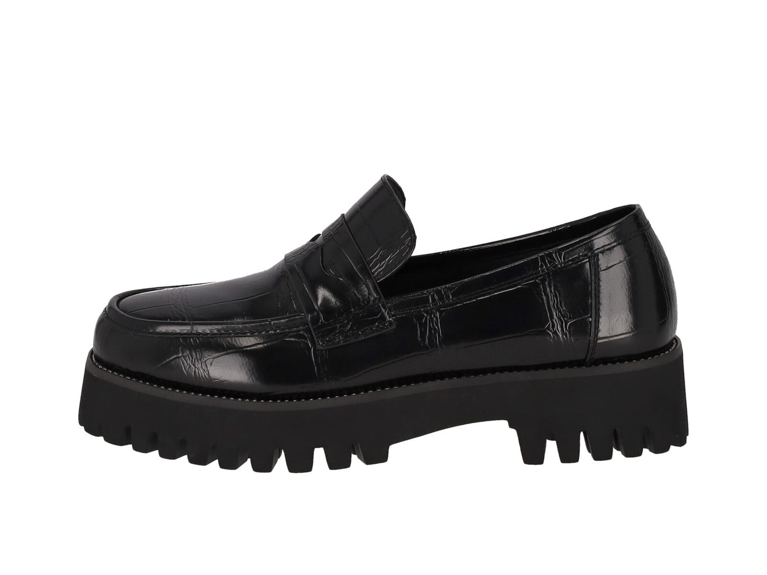 Mocassino spazzolato in cocco con para altezza 4cm.