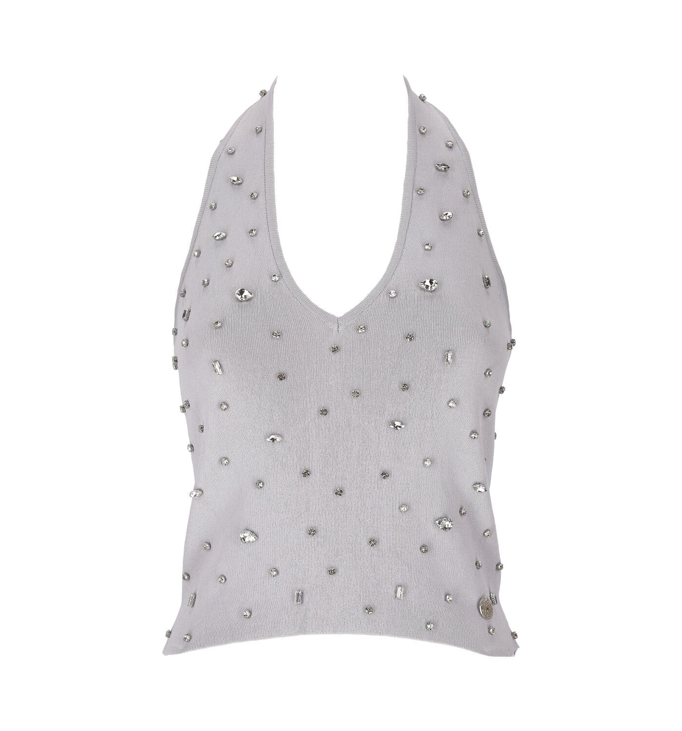 Crop top con swarovski