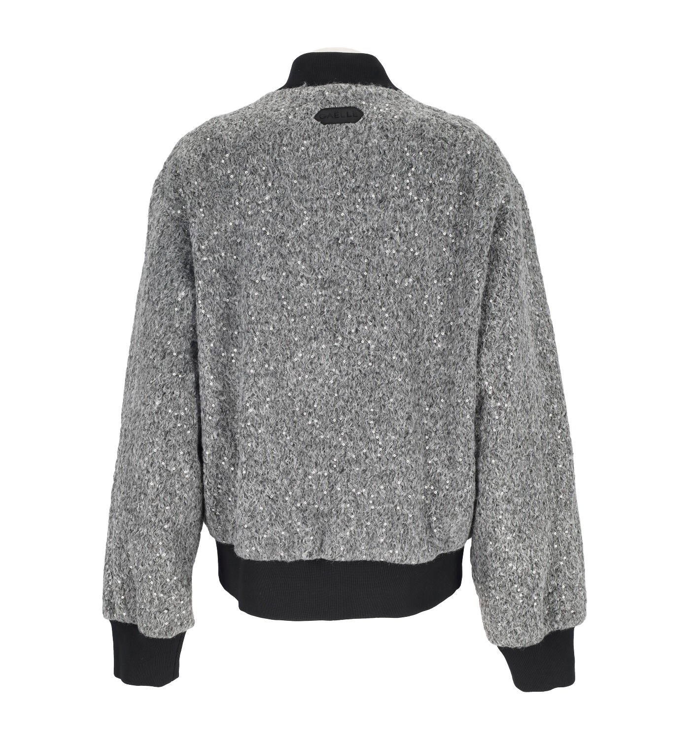 Giacca bomber in lana con paillette