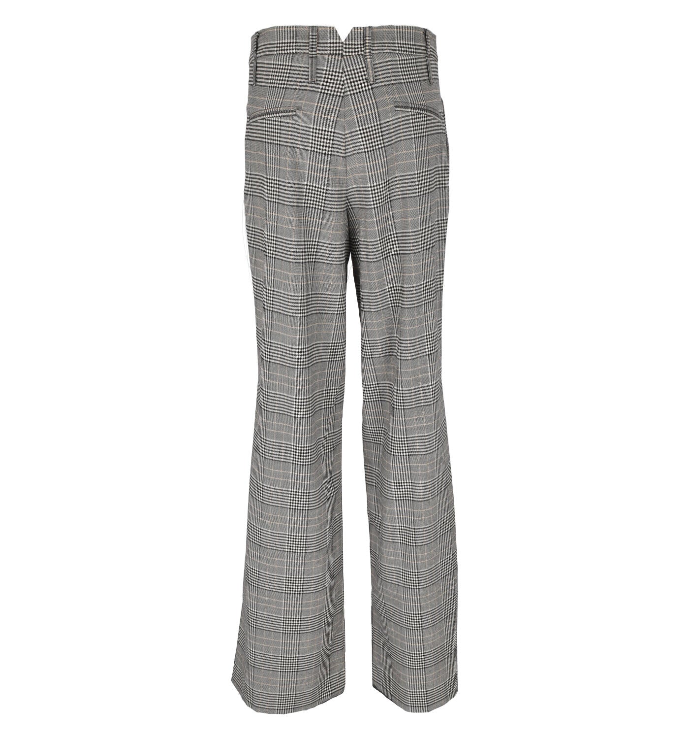 Pantalone palazzo con fantasia quadri