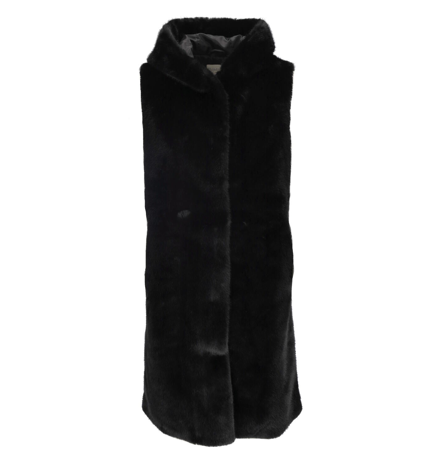 Smanicato ecopelliccia con cappuccio