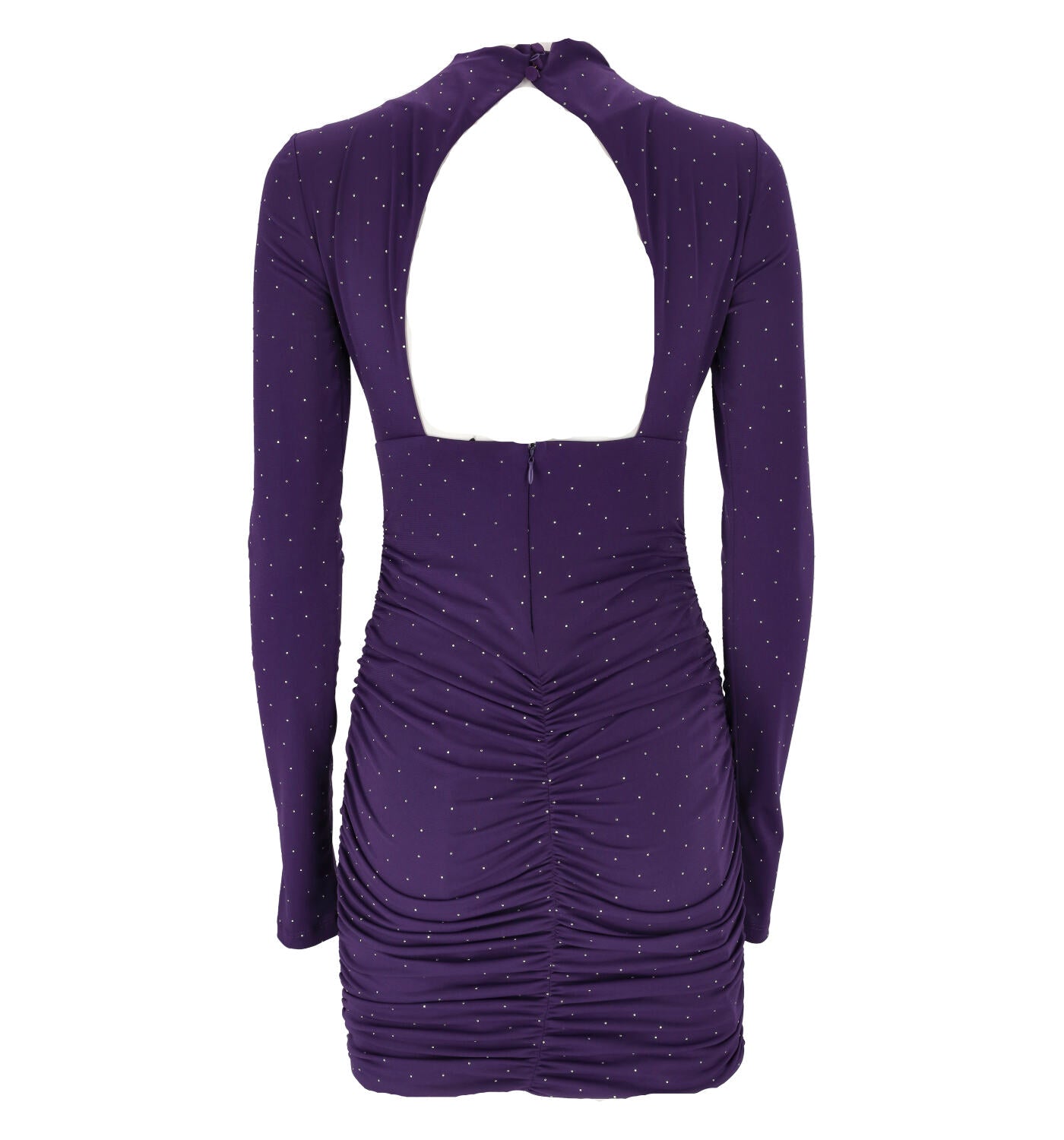 Abito a tubino co borchi e scollo