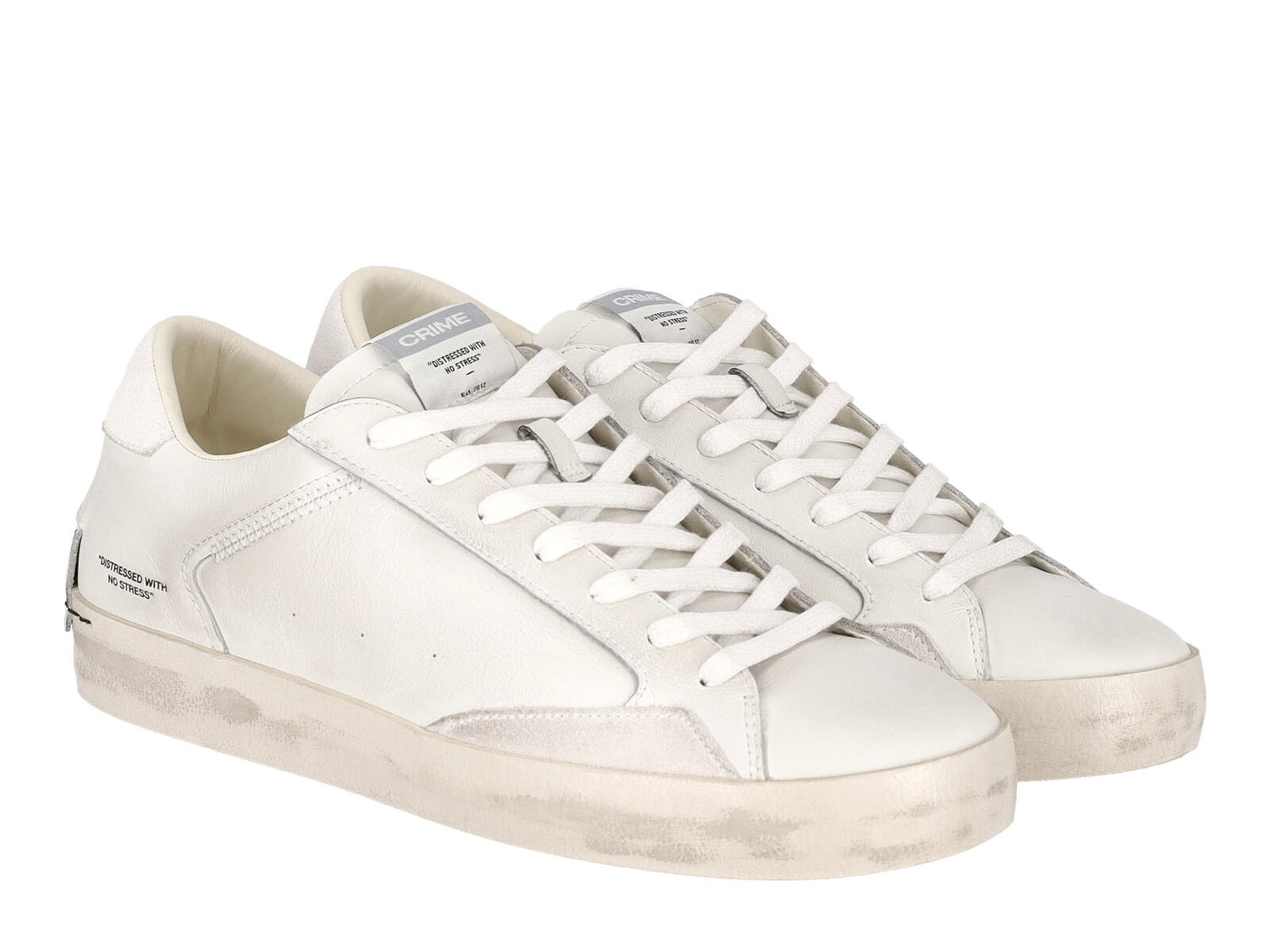 Sneakers in pelle con riporti in camoscio