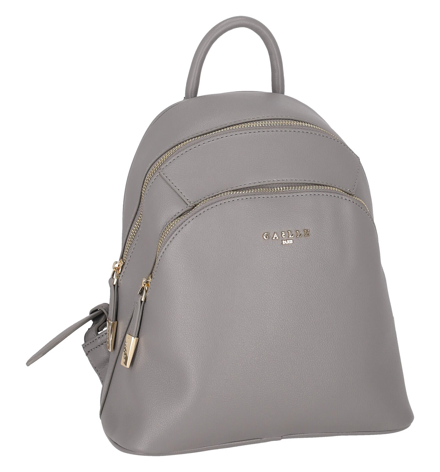 Zaino con doppia zip e spallacci regolabili.