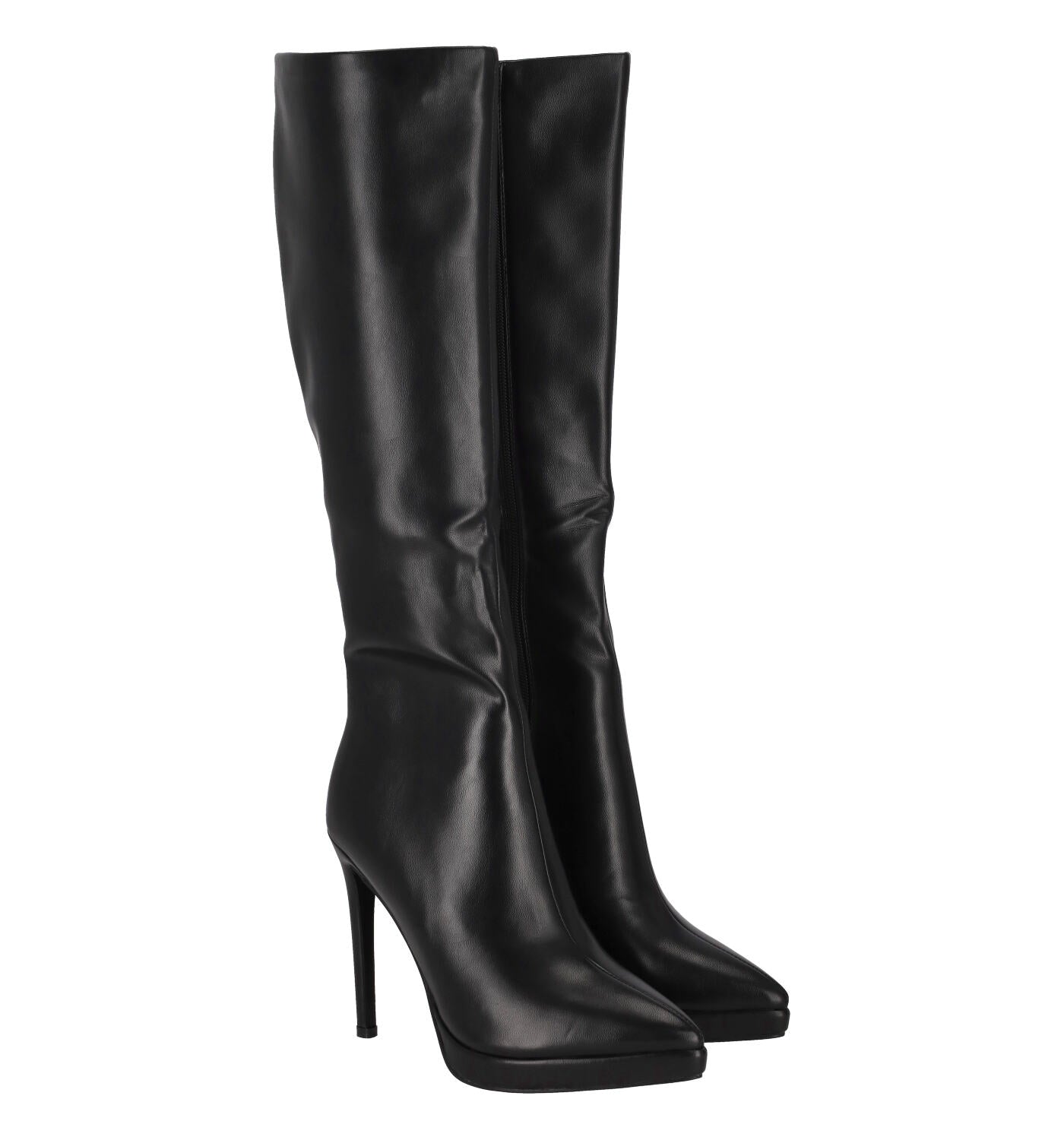 Stivale con plateau in ecopelle tacco altezza 10cm.