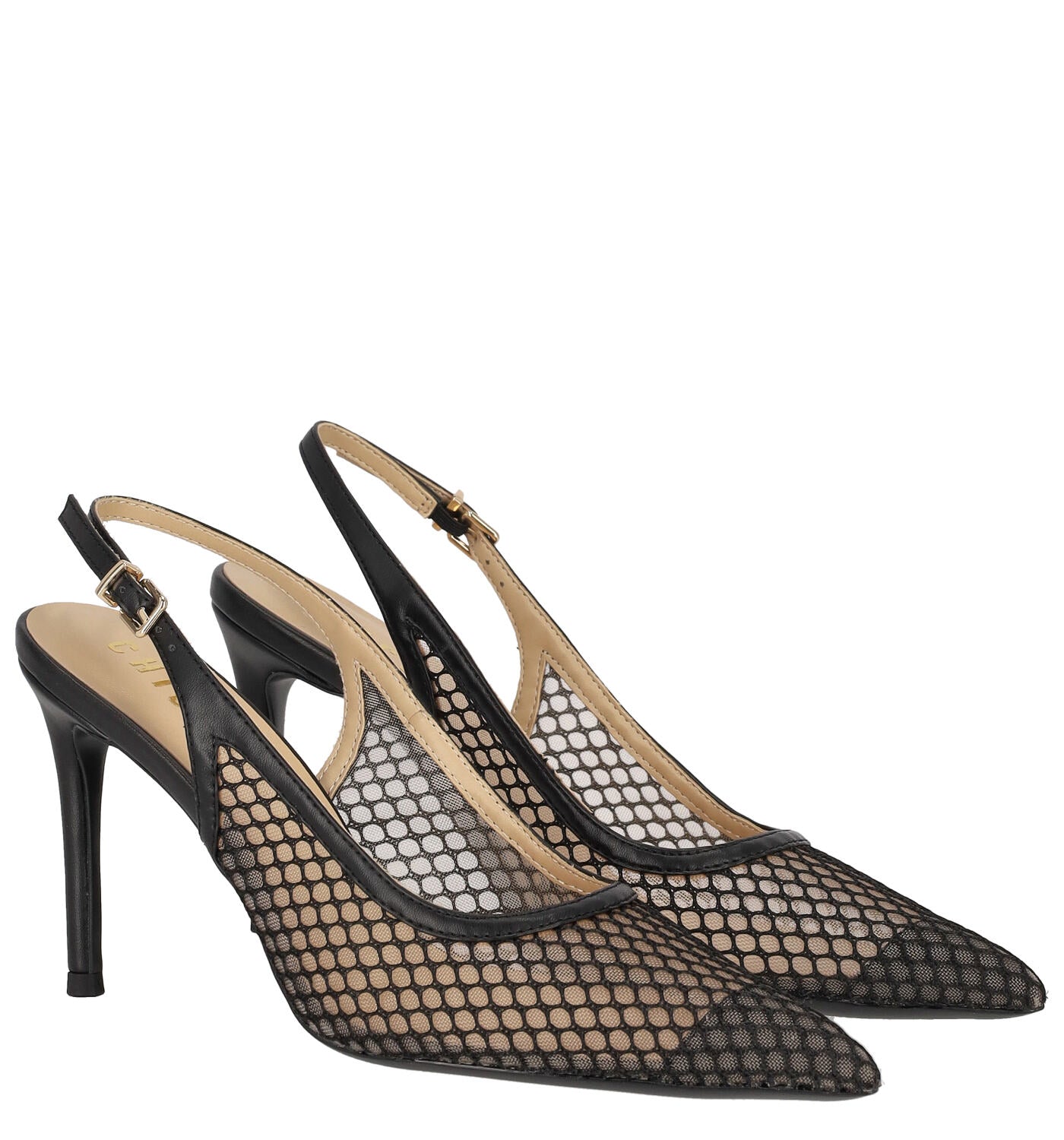 Chanel in rete, tacco alto 9 cm