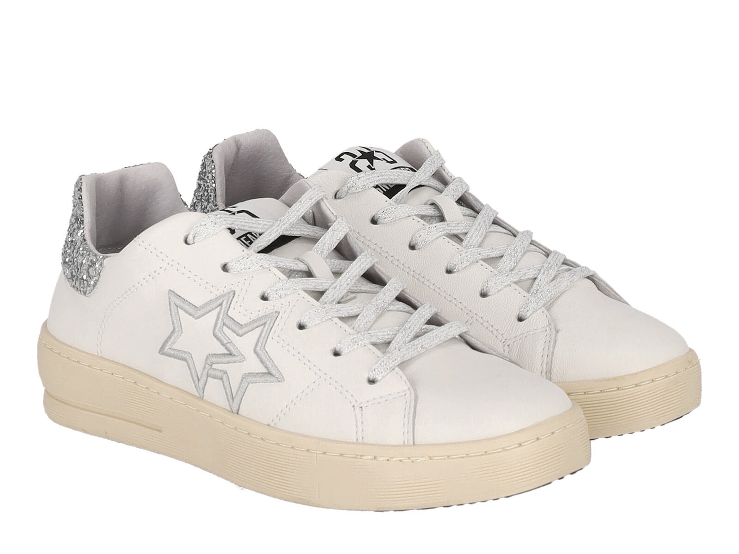 Sneakers con riporti glitter