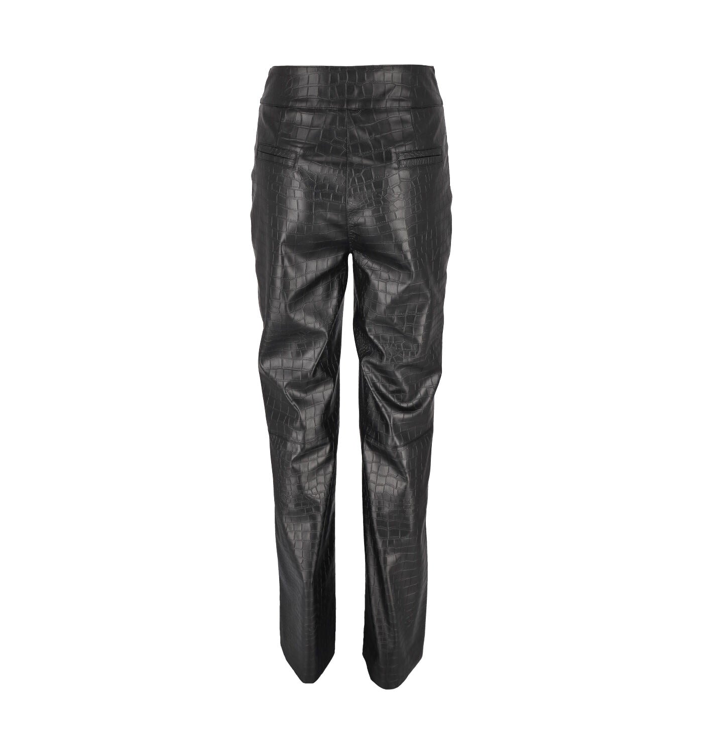 Pantalone in pelle con fantasia cocco