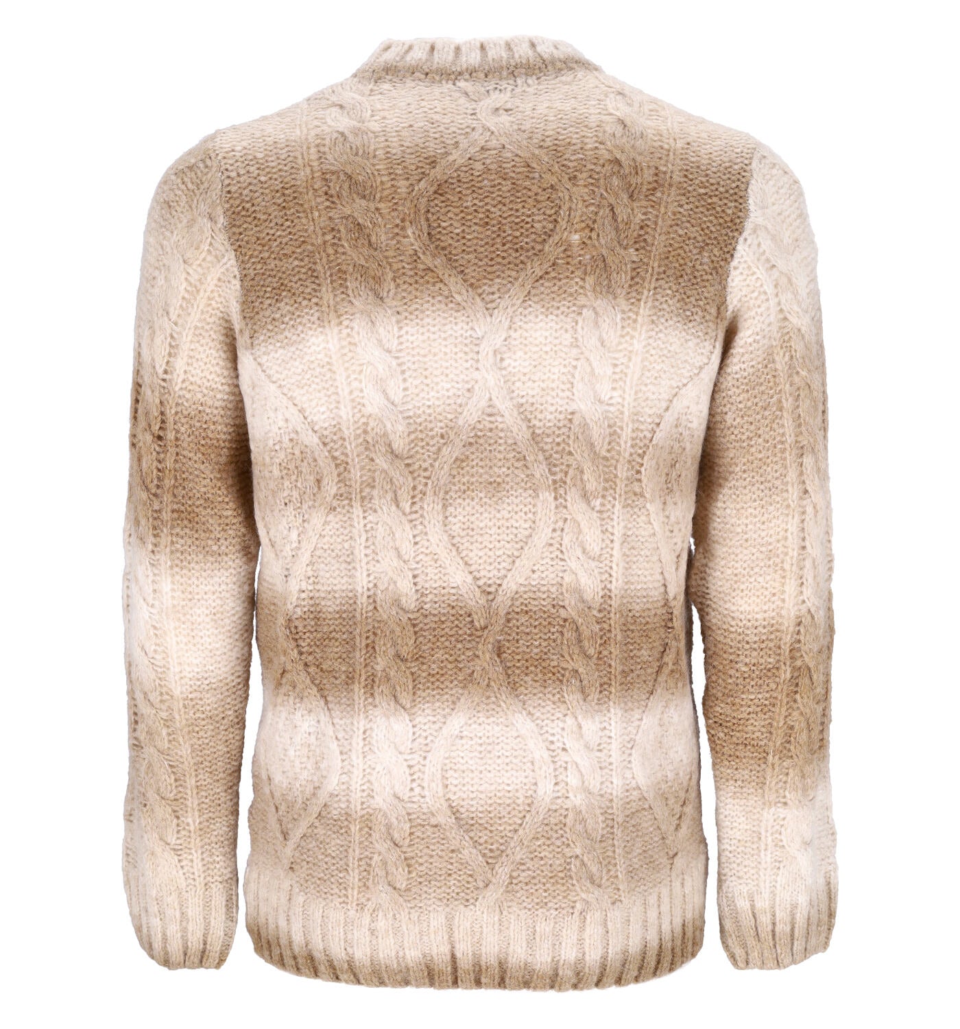 Maglione con trecce bicolore