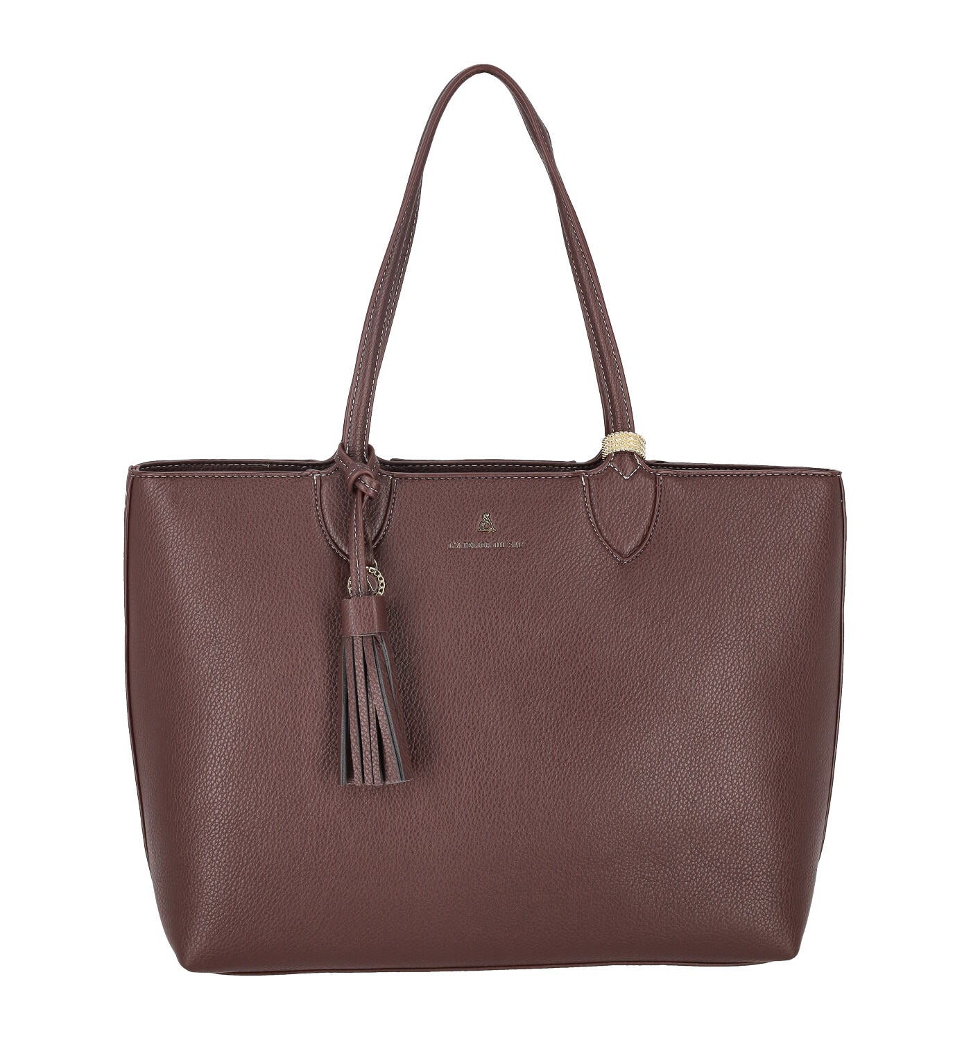 Borsa shopping con manici e chiusura a zip