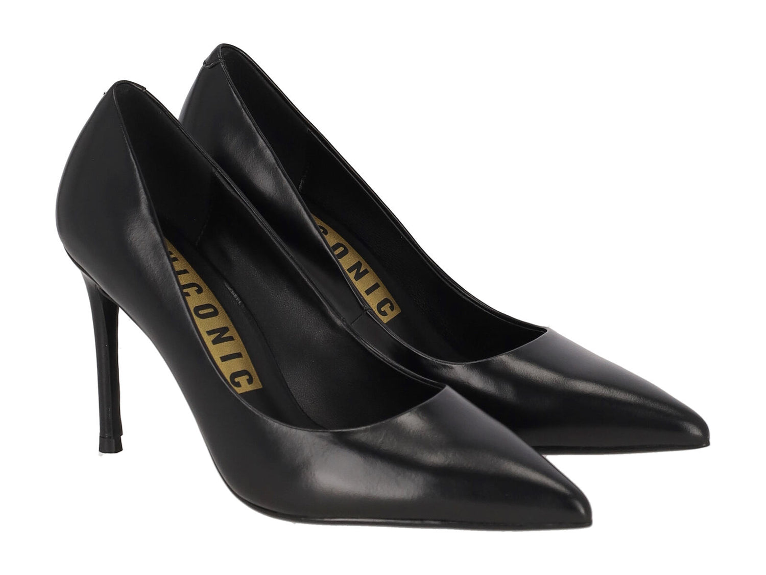 Decollètè in pelle con tacco altezza 9 cm .