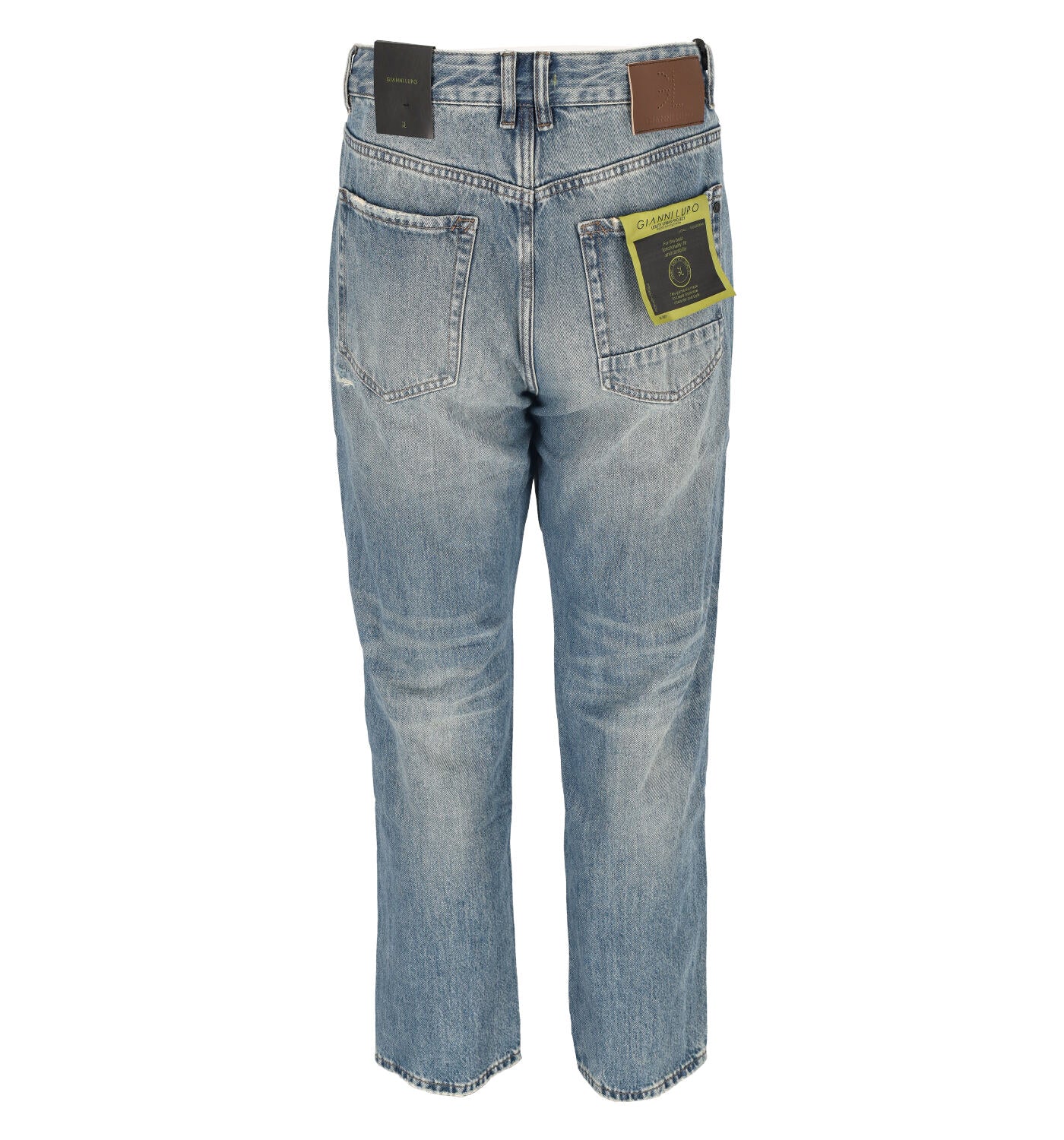 Jeans dritto con rotture