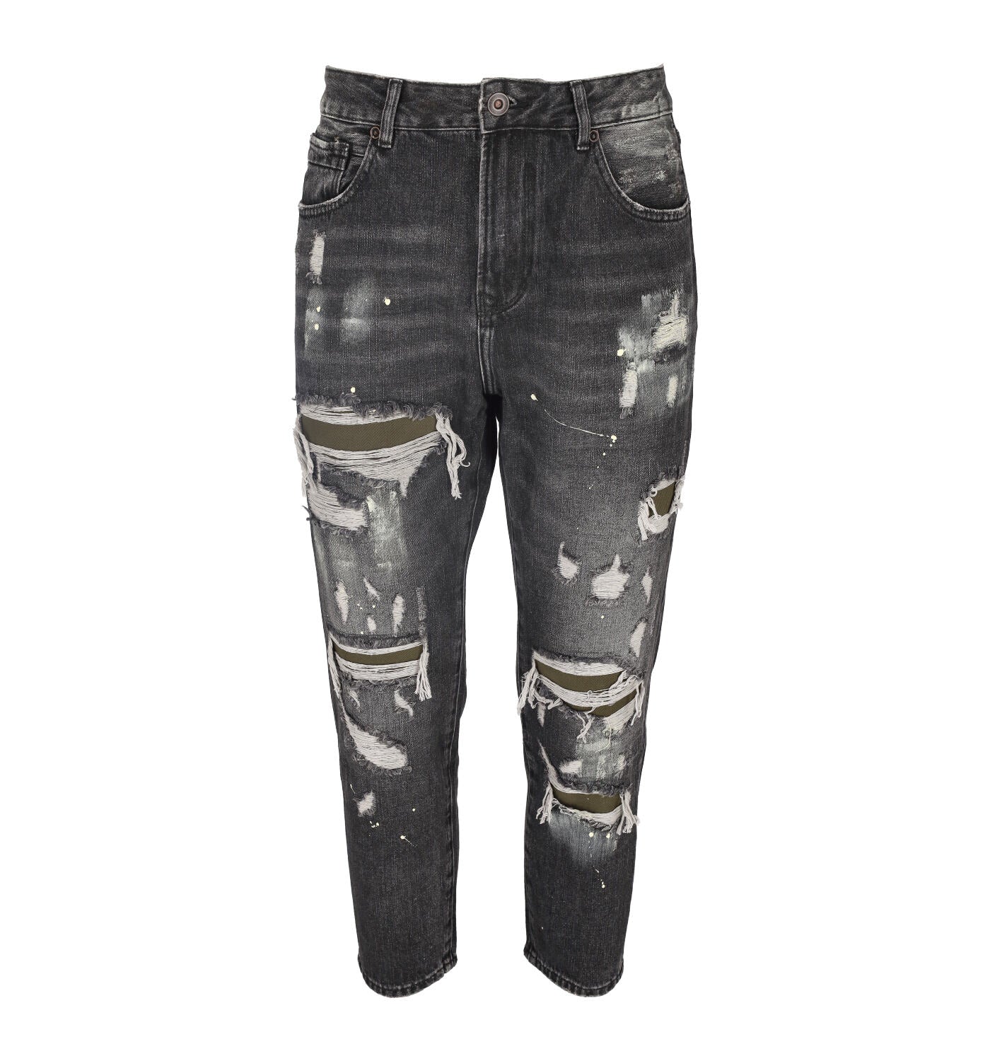 Jeans slim fit con rotture